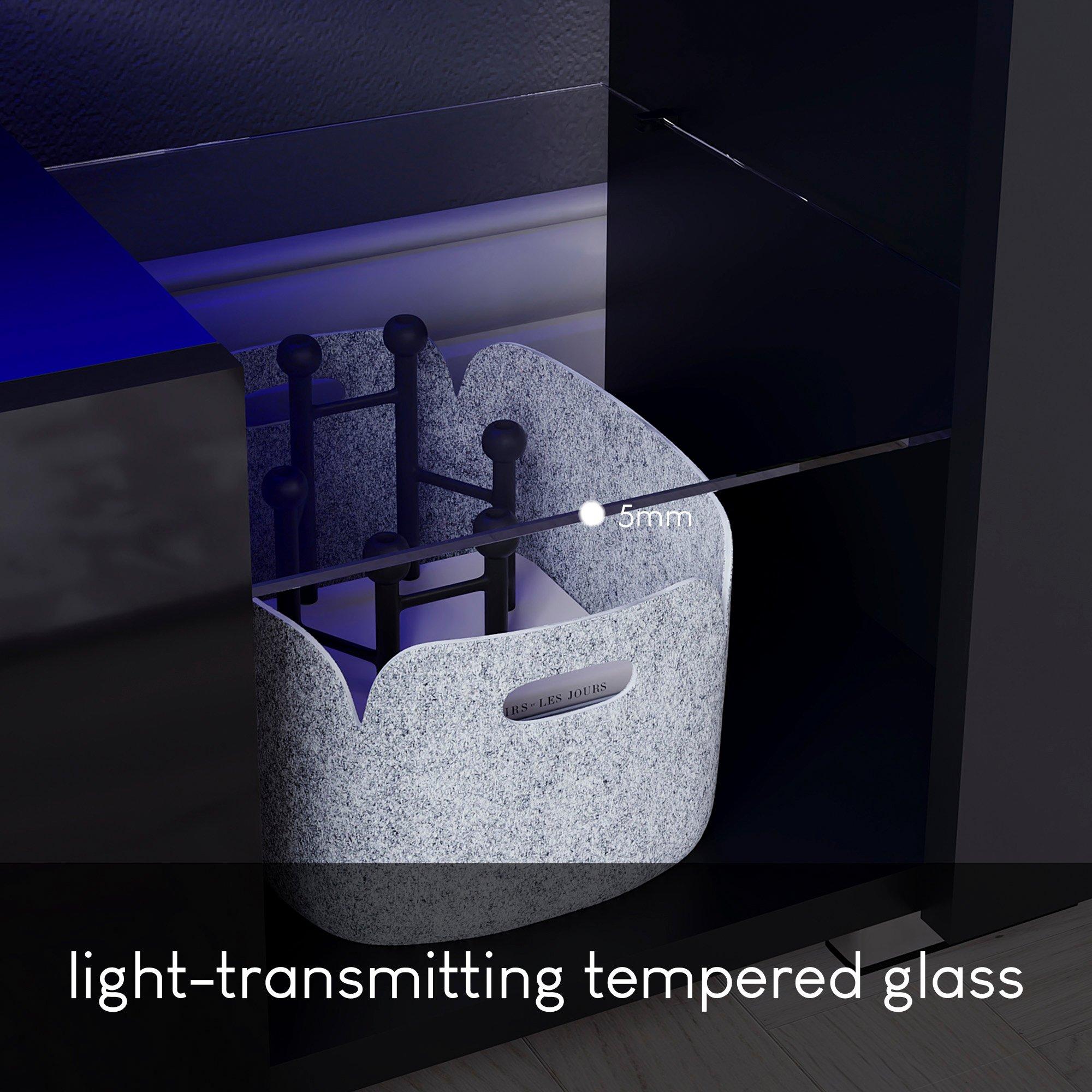 Black - Lassic - Vida Designs Luna 2 Drawer LED TV Unit - 6