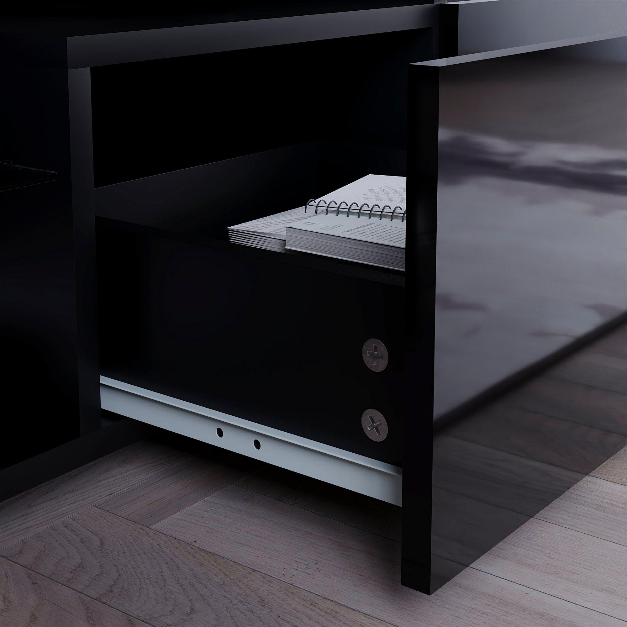 Black - Lassic - Vida Designs Luna 2 Drawer LED TV Unit - 7