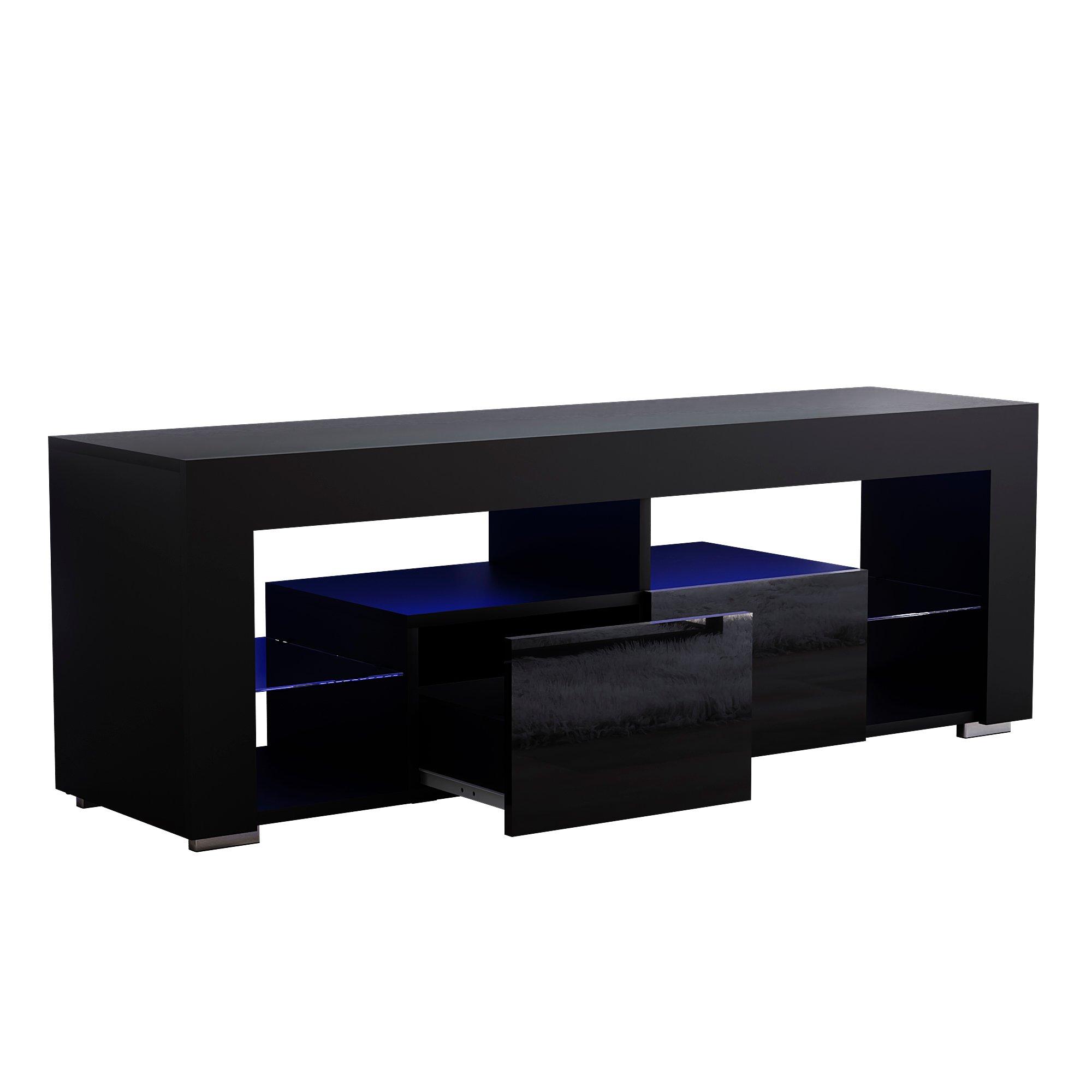 Black - Lassic - Vida Designs Luna 2 Drawer LED TV Unit - 8