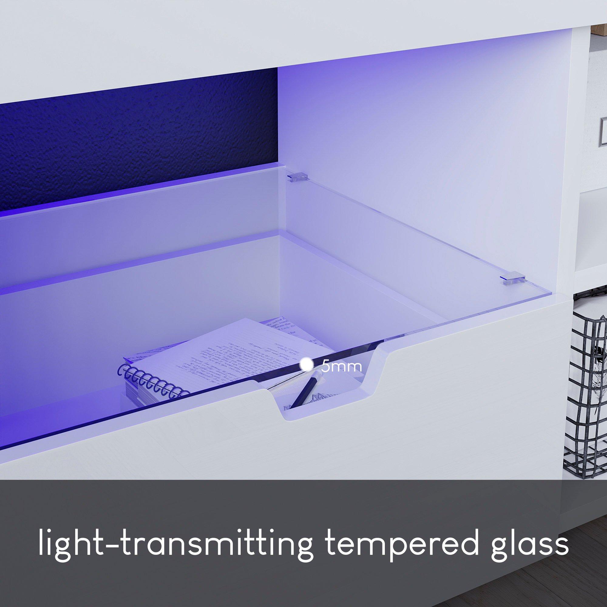 White - Lassic - Vida Designs Eclipse 2 Door 1 Drawer LED TV Unit - 6