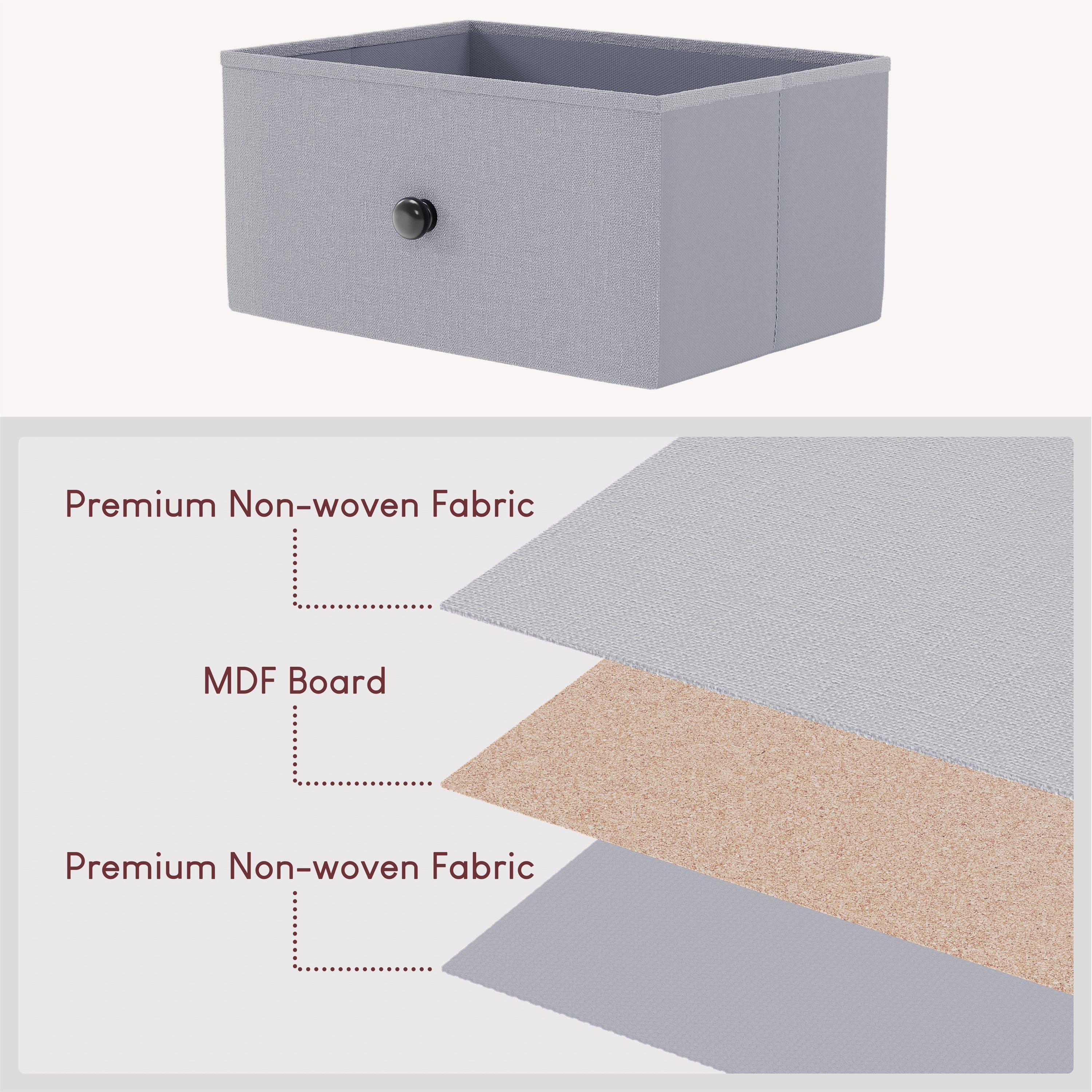 Beige & Grey Wo - Lassic - Chorley 1 Drawer Fabric Storage Chest UKFR - 5