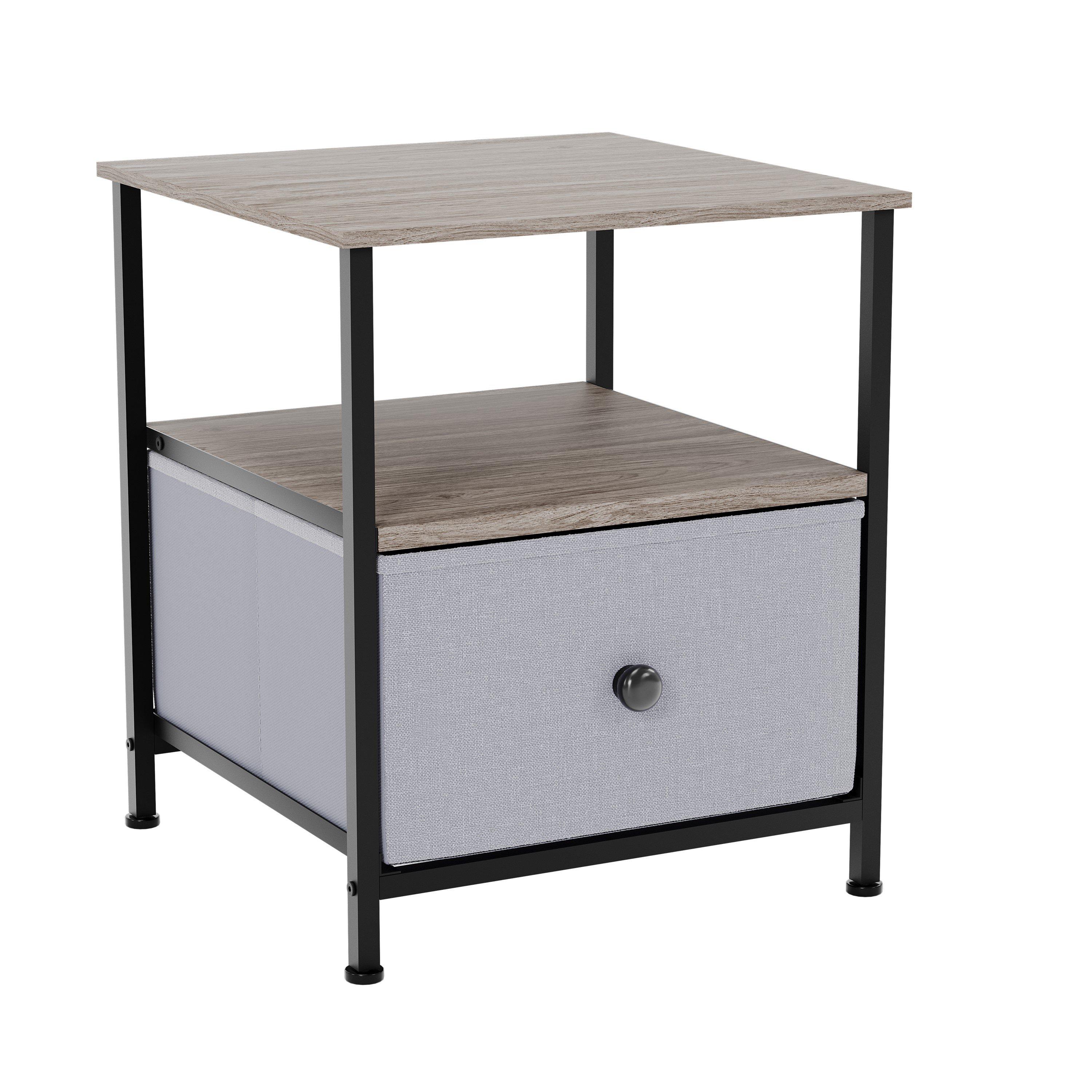 Beige & Grey Wo - Lassic - Chorley 1 Drawer Fabric Storage Chest UKFR - 7