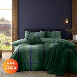 Catherine Lansfield Brushed Melrose Tweed Reversible Duvet Cover Set