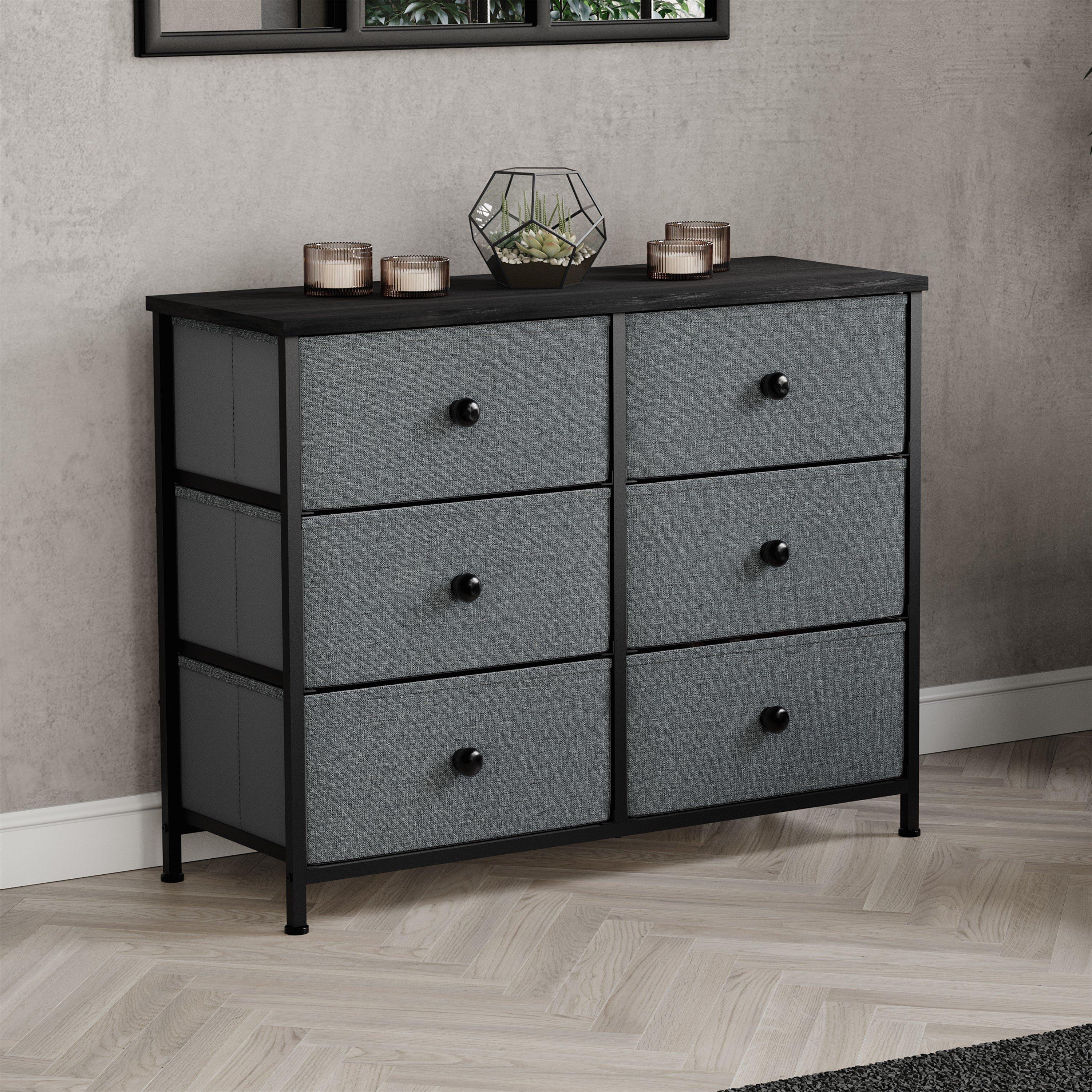 Lassic Chorley 6 Drawer Fabric Storage Chest UKFR