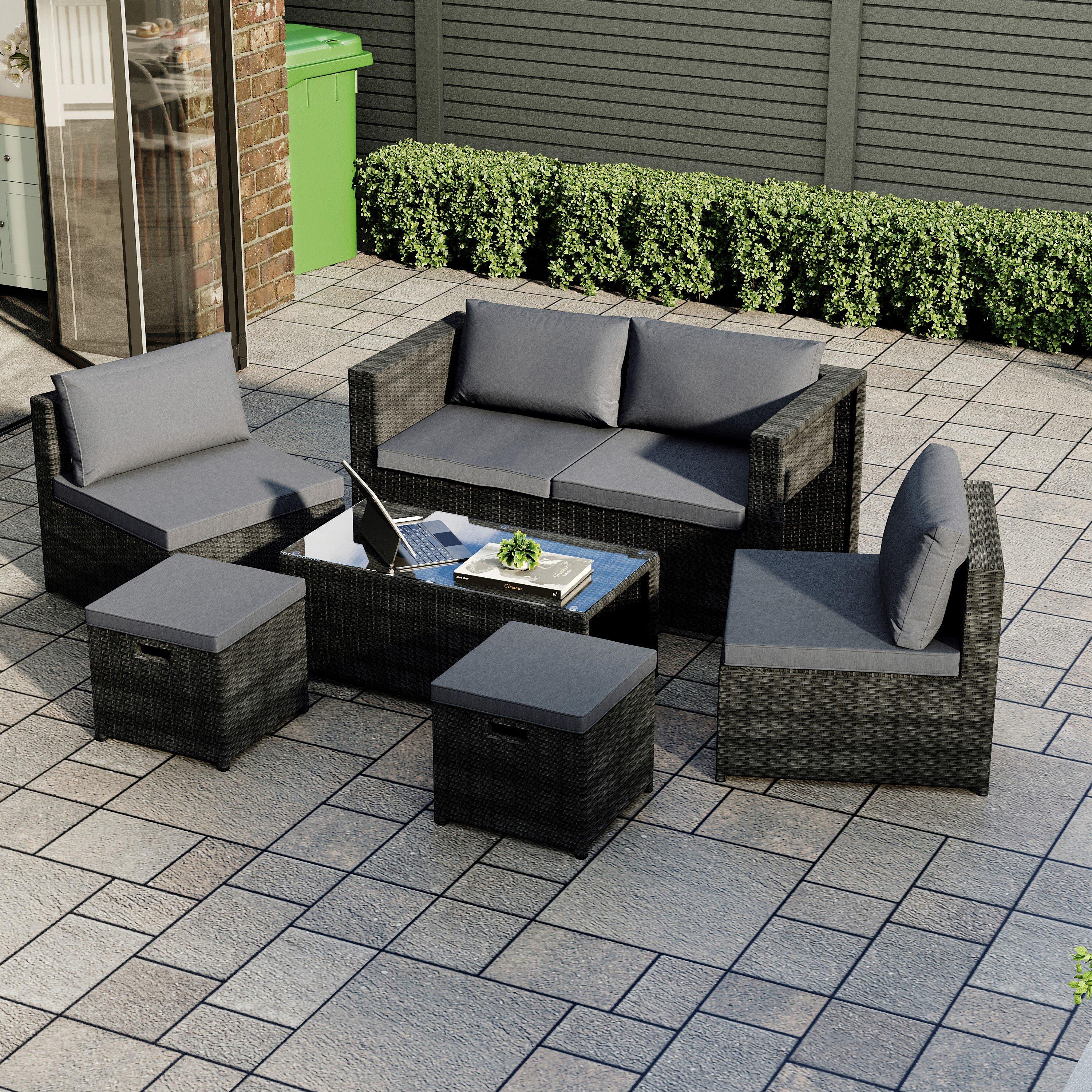 Islay 6 Seater Rattan Set - Fully Assembled UKFR