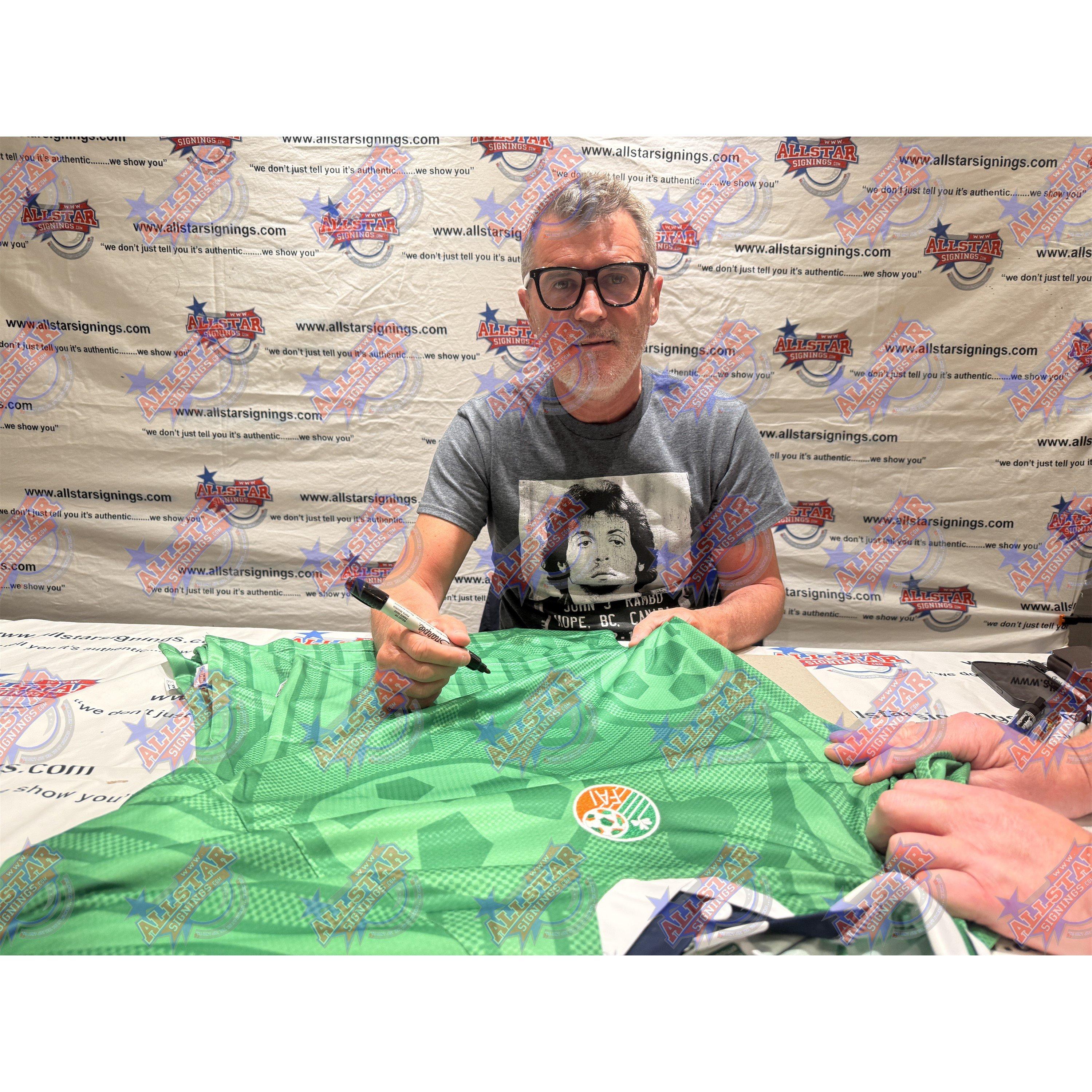 Green - AllStarSignings Ltd - Roy Keane signed Ireland shirt - 2