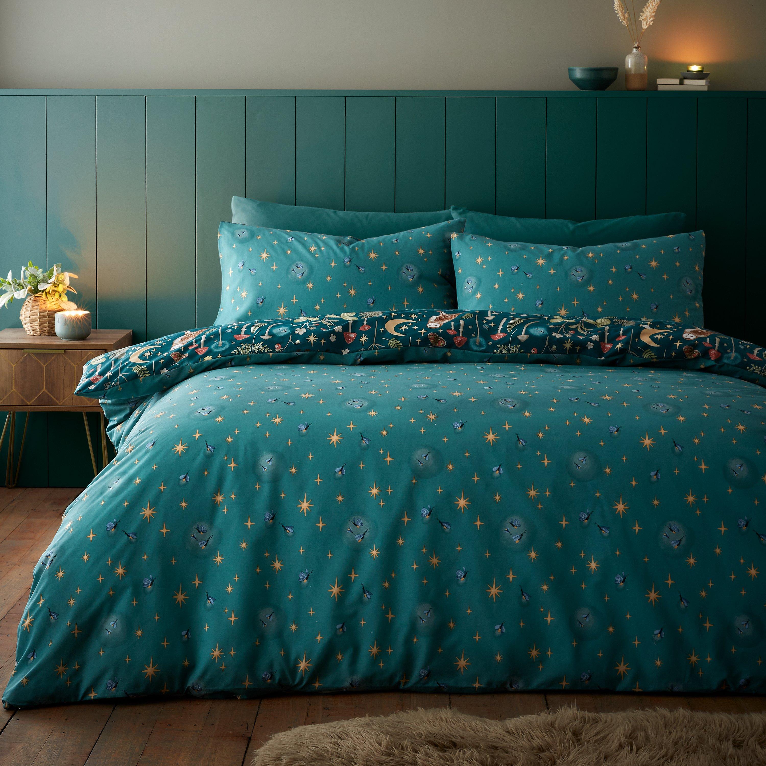 Forest Green - Catherine Lansfield - Enchanted Twilight Reversible Duvet Cover Set - 2