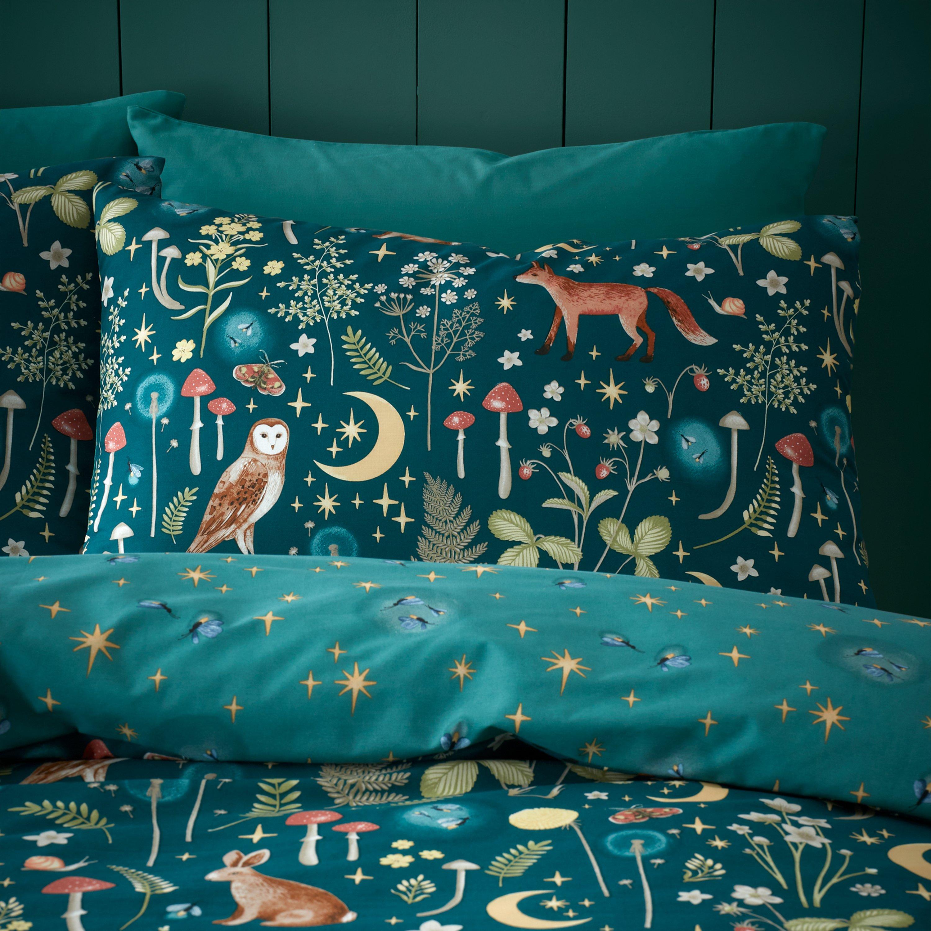 Forest Green - Catherine Lansfield - Enchanted Twilight Reversible Duvet Cover Set - 3