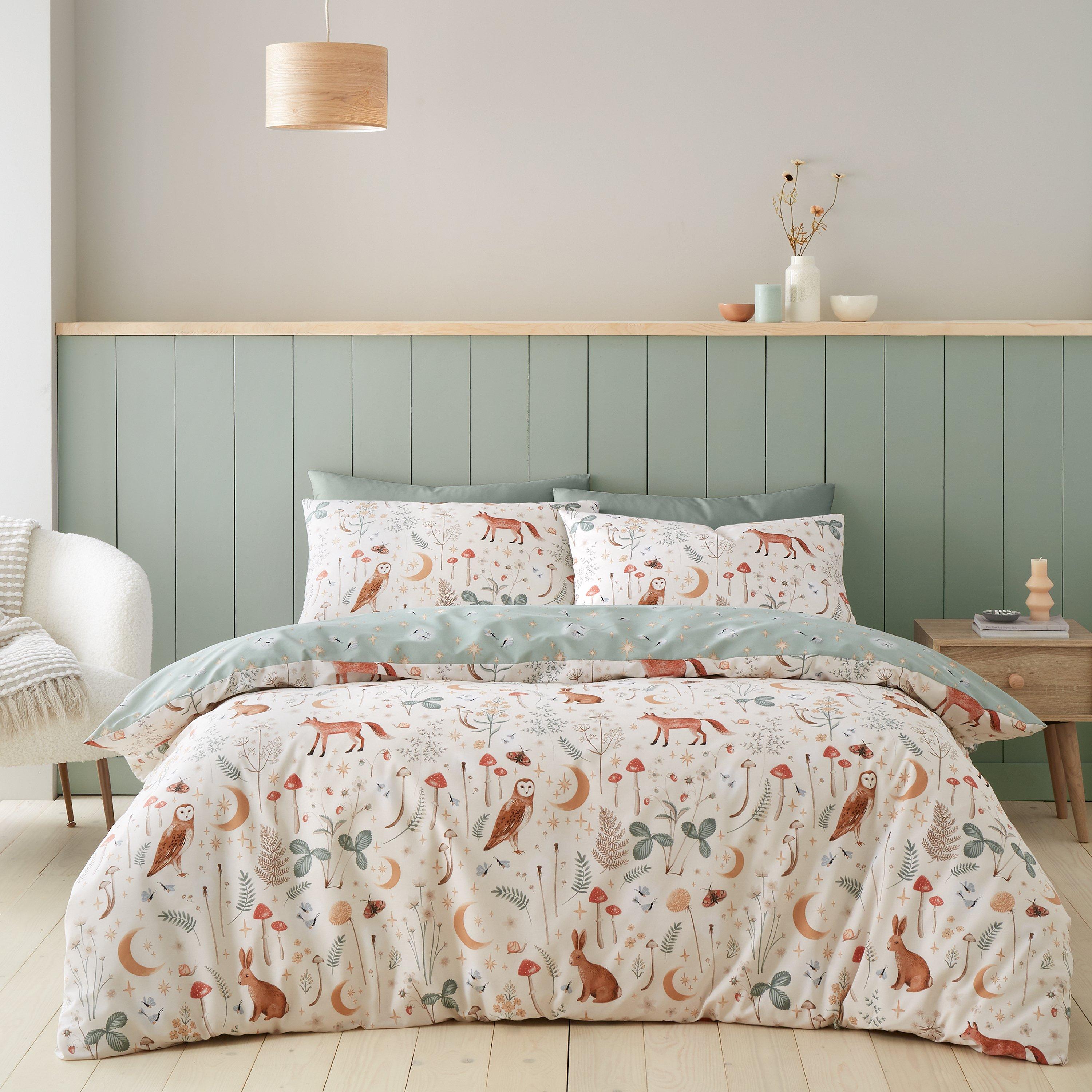 Natural - Catherine Lansfield - Enchanted Twilight Reversible Duvet Cover Set - 1