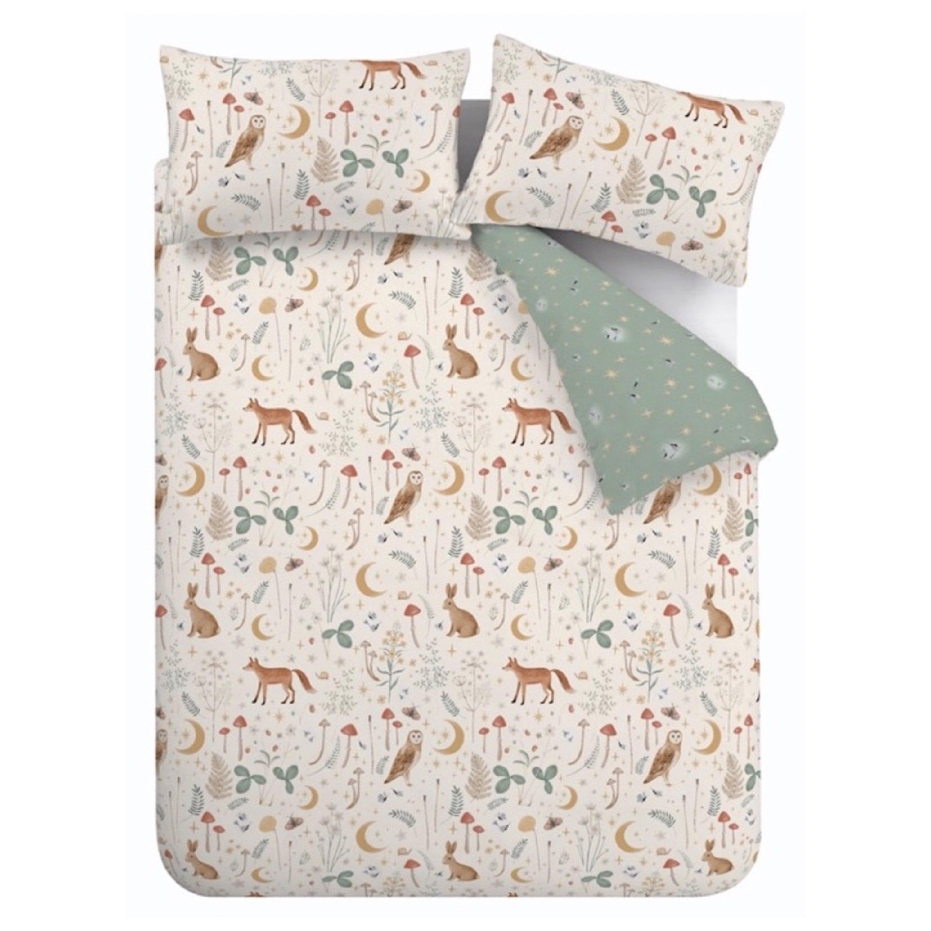 Natural - Catherine Lansfield - Enchanted Twilight Reversible Duvet Cover Set - 6