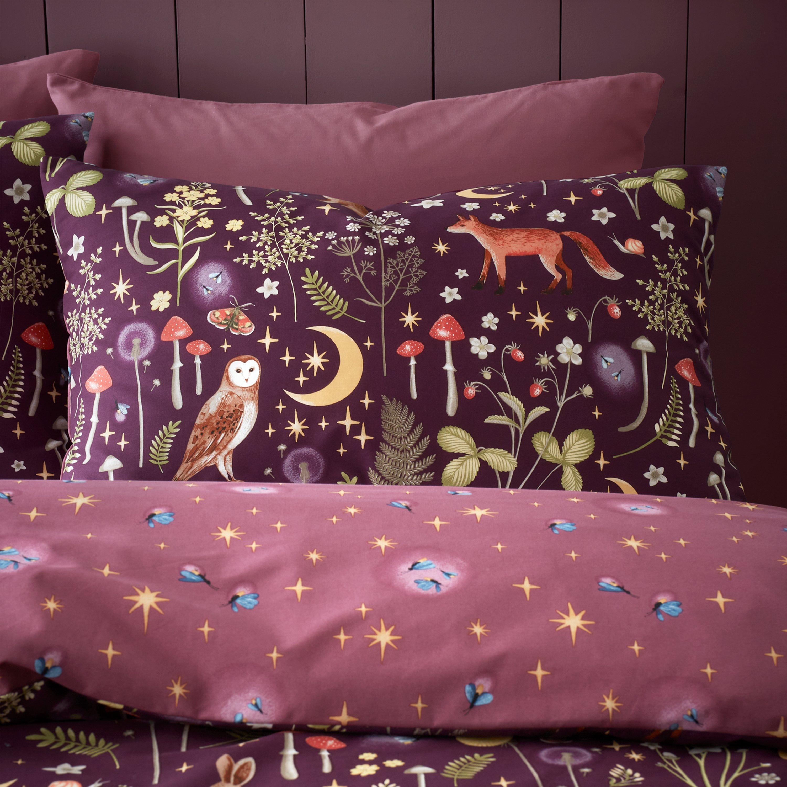Plum - Catherine Lansfield - Enchanted Twilight Reversible Duvet Cover Set - 3