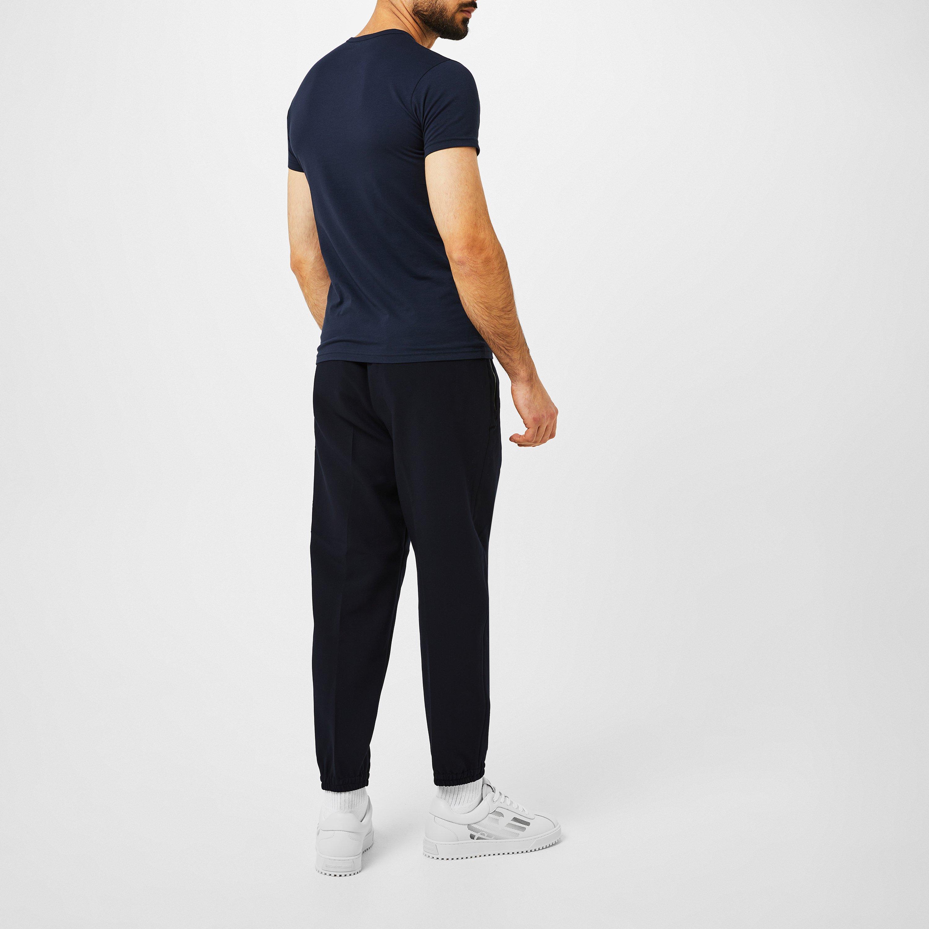 Navy - Emporio Armani - Logo T Shirt - 4