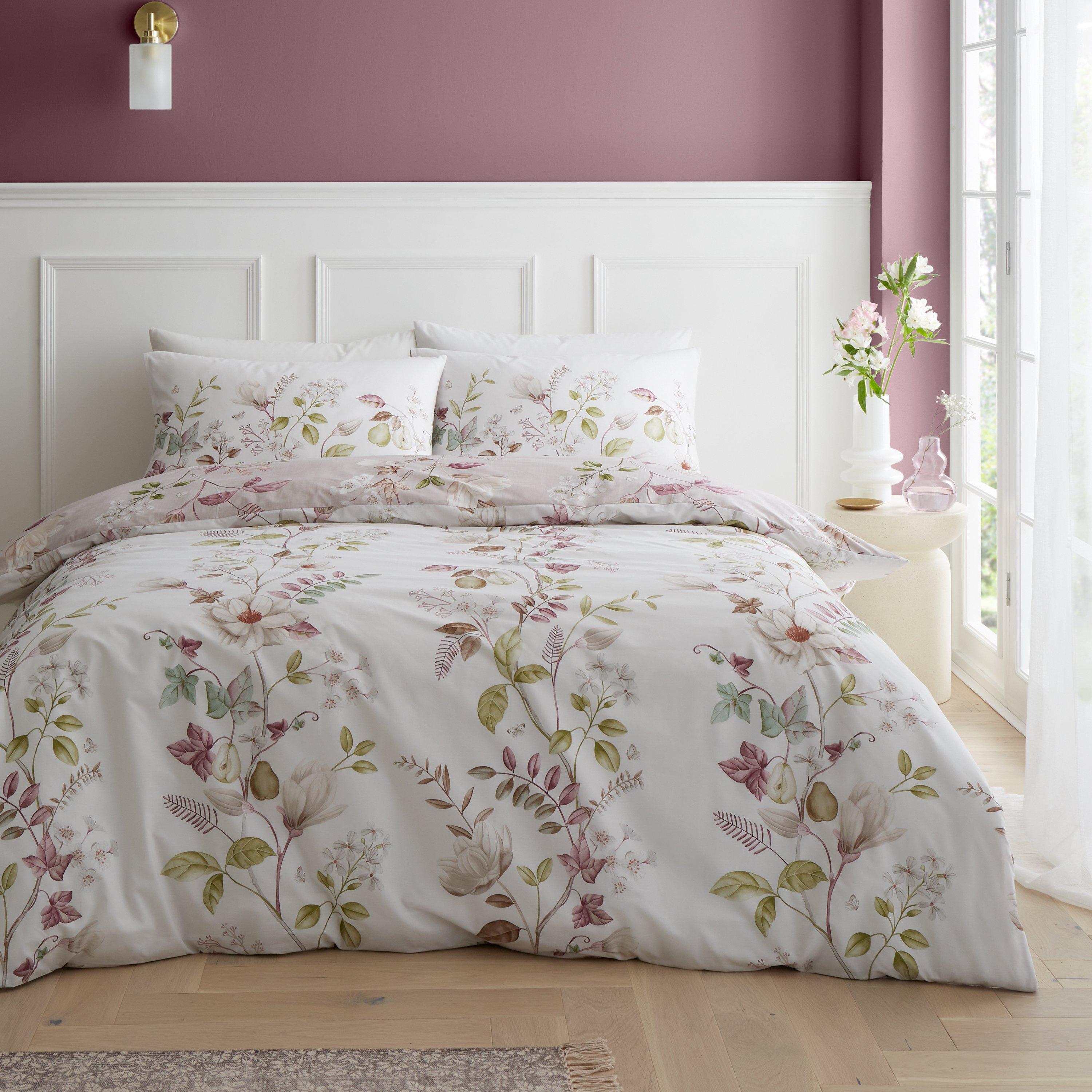 Blush - Bianca - Francesca Floral 200 TC Cotton Duvet Cover Set - 2