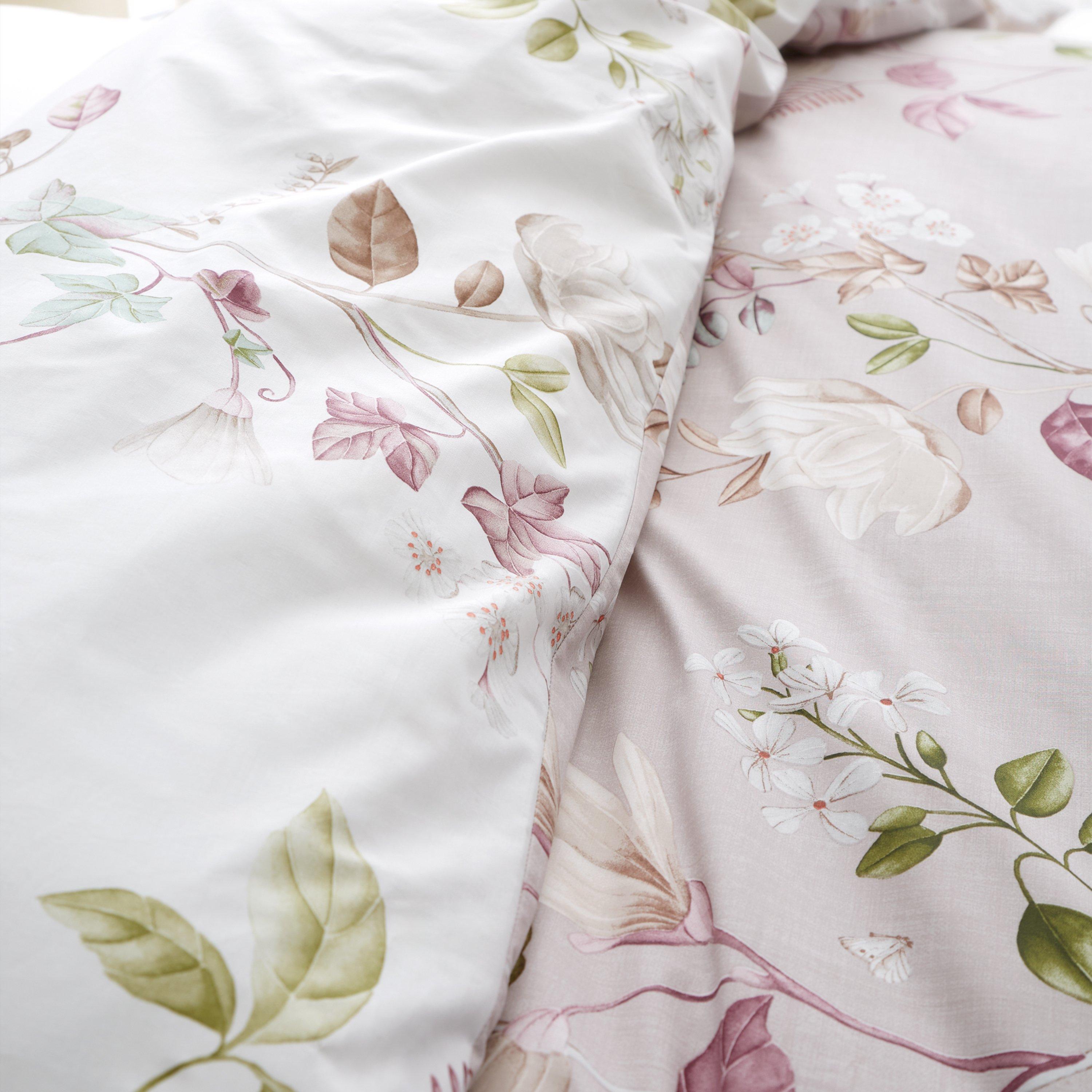Blush - Bianca - Francesca Floral 200 TC Cotton Duvet Cover Set - 4