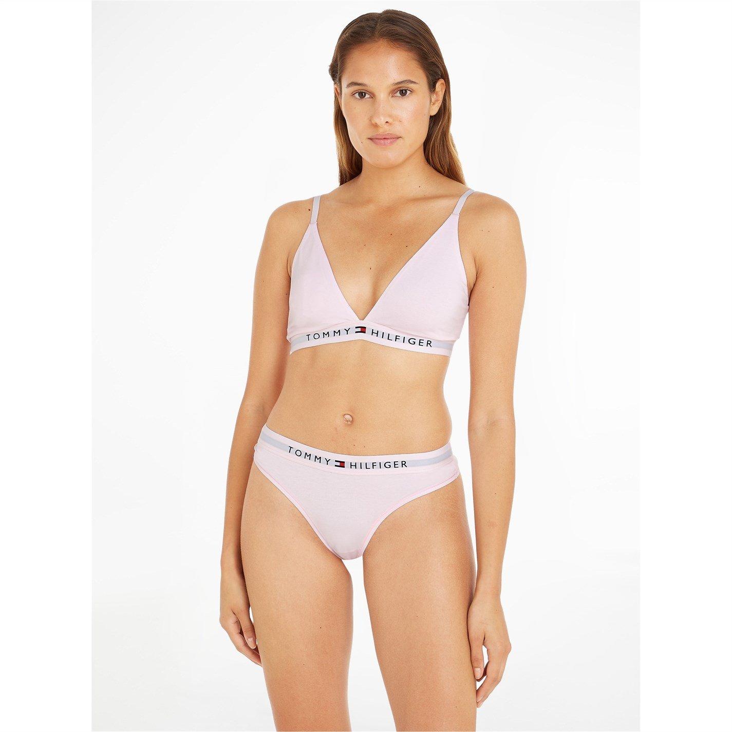 Tommy Hilfiger Women's Logo Triangle Bra - Light Pink - 8 (XS)