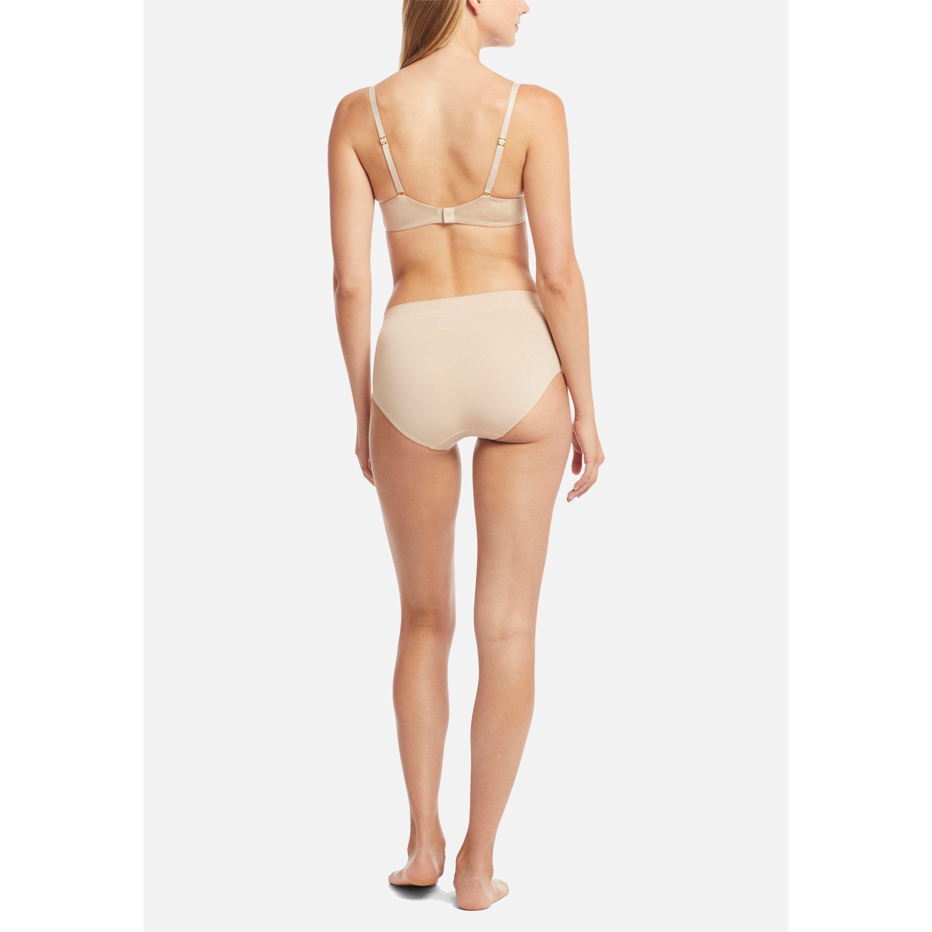 Light Truffle - Lauren by Ralph Lauren - Women's Real Leather Wireless T-Shirt Bra - 6