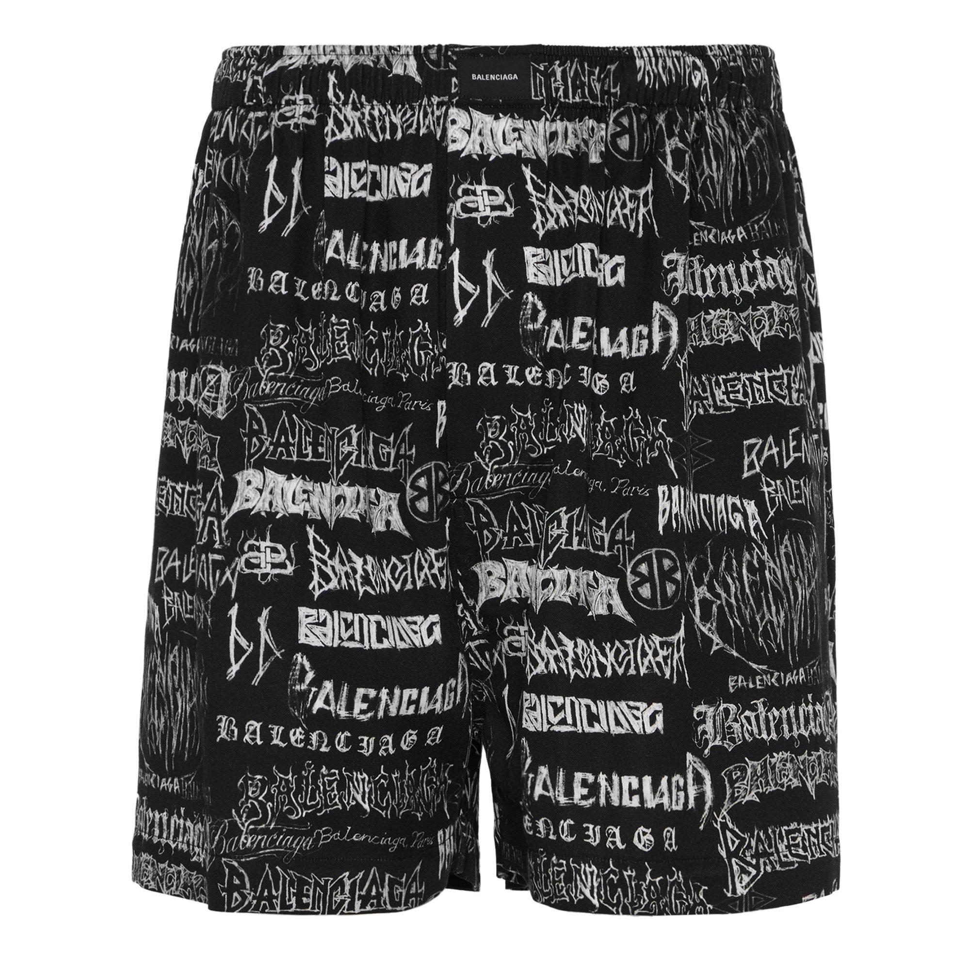Black - Balenciaga - Metal Pyjama Shorts - 7