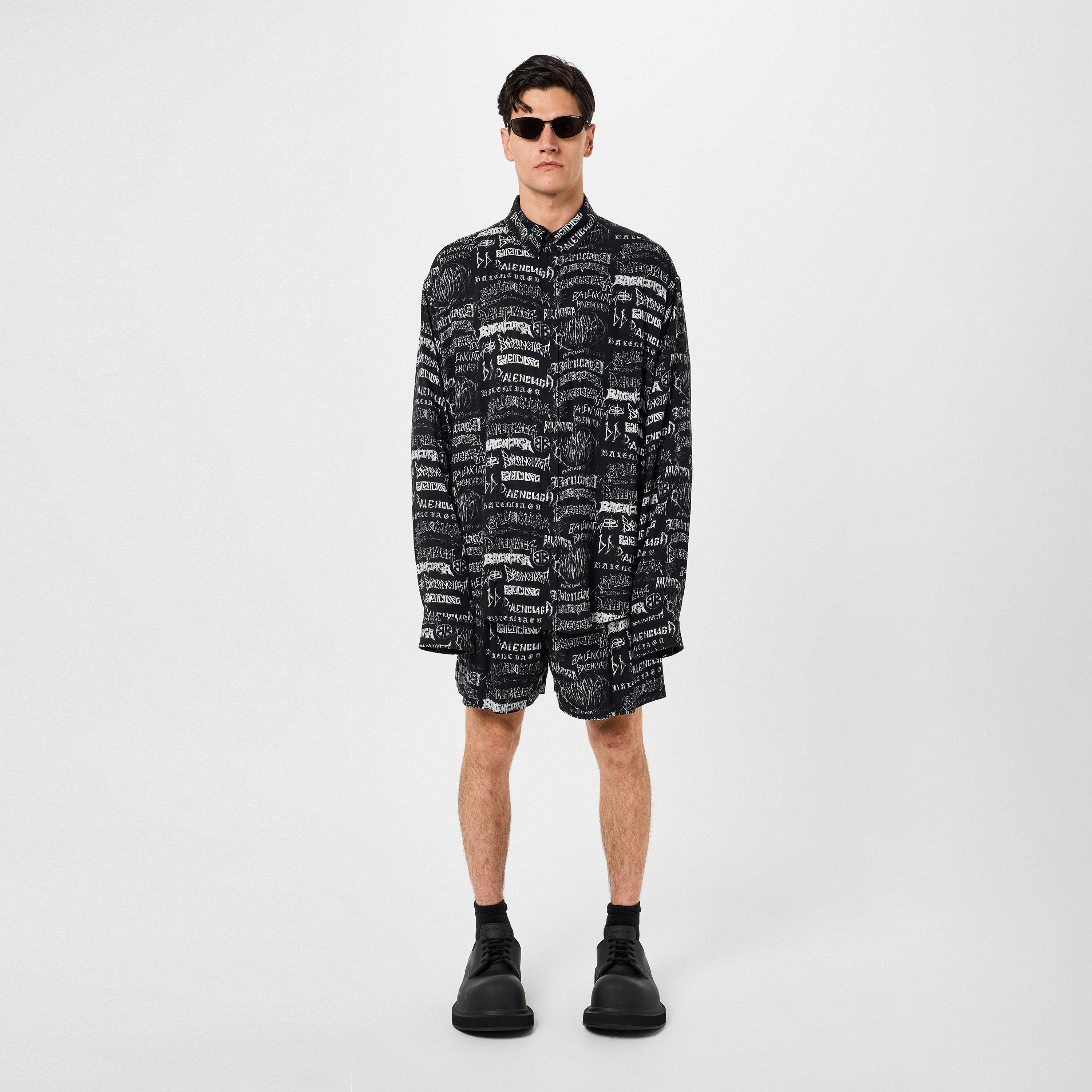 【Balenciaga】PYJAMA SHORTS◆746223TRLH7 Balenciaga Logo Strips Pyjama Shorts | Saks Fifth Avenue