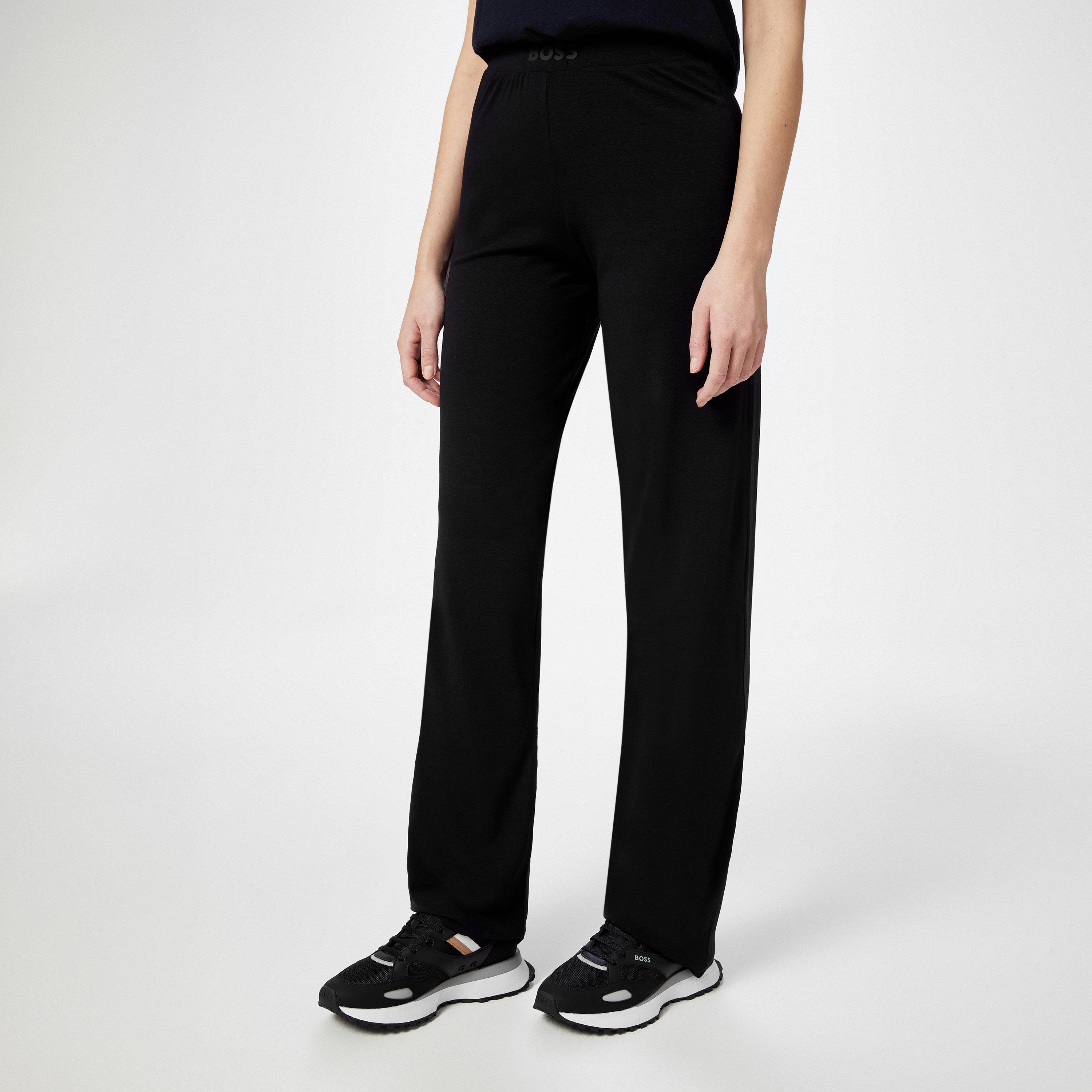 Black - Boss - Women's STMT Luxurious Stretch Blend Pyjama Trousers - 4