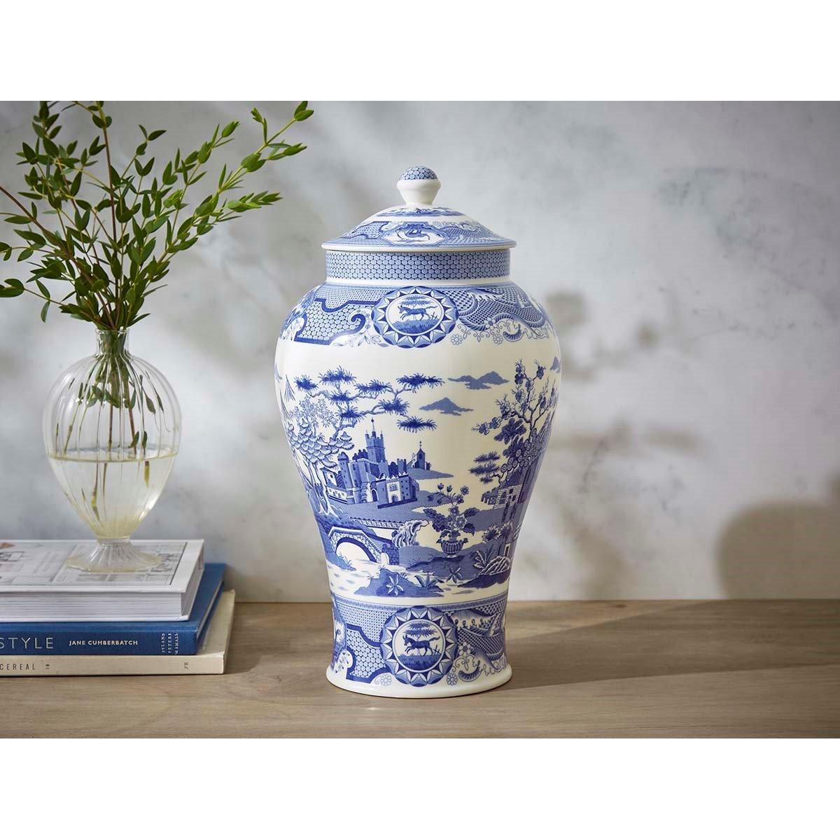 Blue White - Spode - Blue Italian Gothic Castle Vase - 6