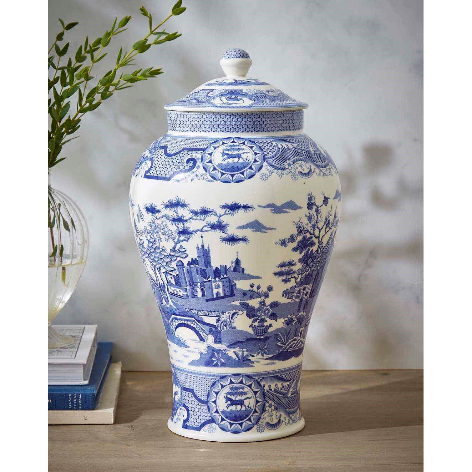 Blue White - Spode - Blue Italian Gothic Castle Vase - 7