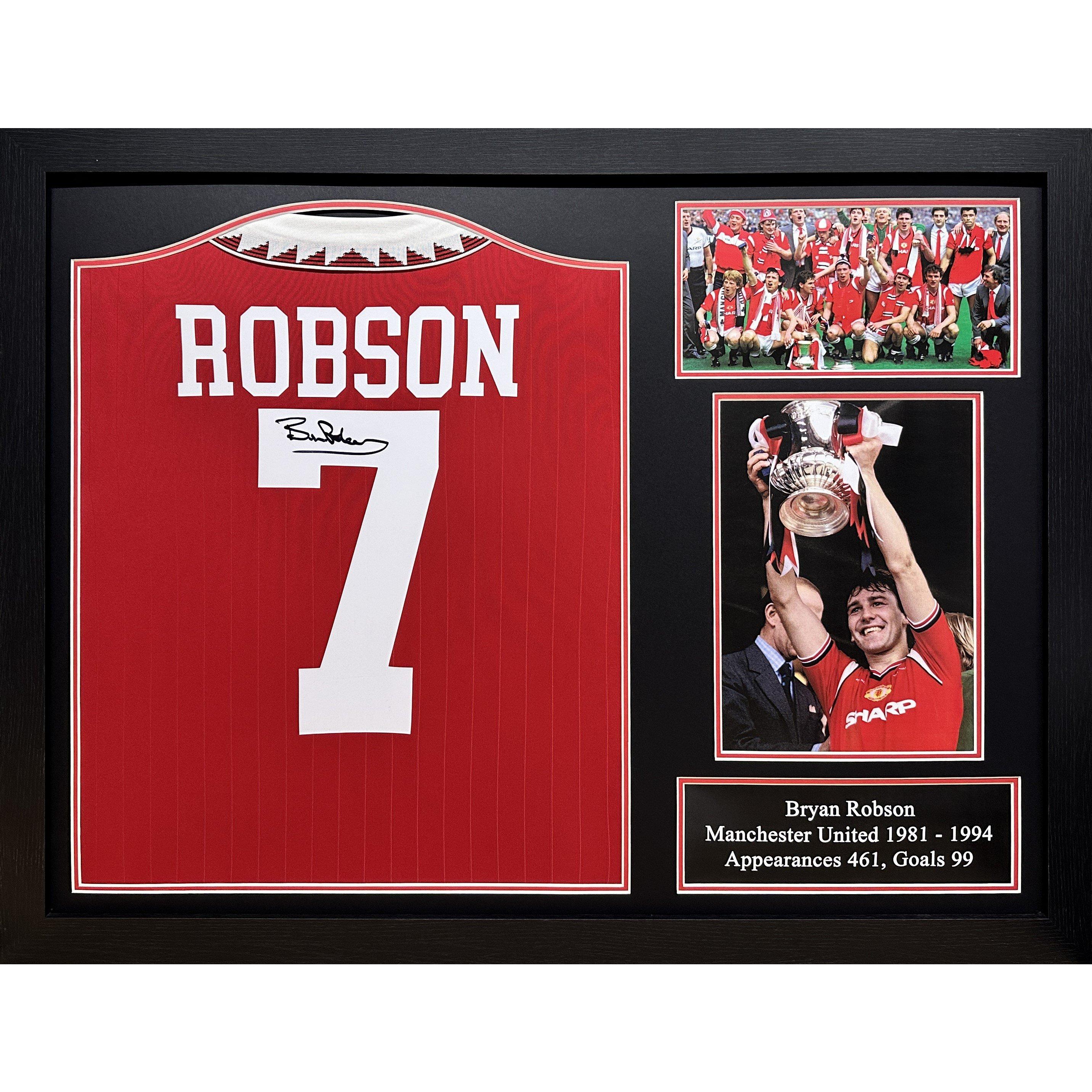Allstarsignings Ltd  Bryan Robson Signed Manchester United Shirt - Red