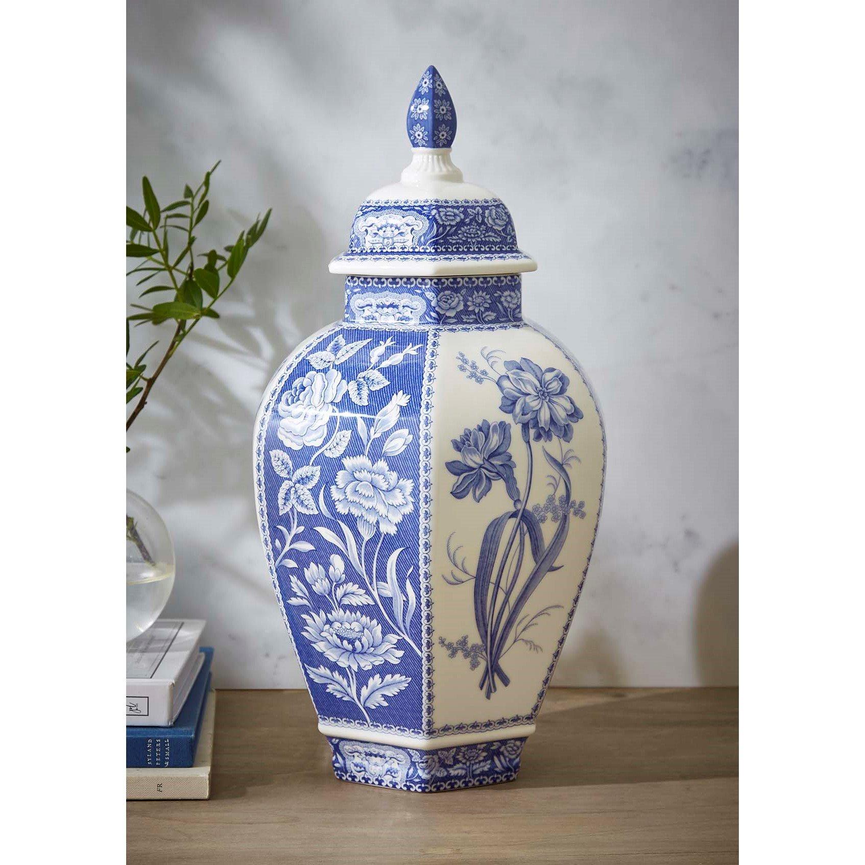 Blue White - Spode - Blue Italian Floral Vase - 7