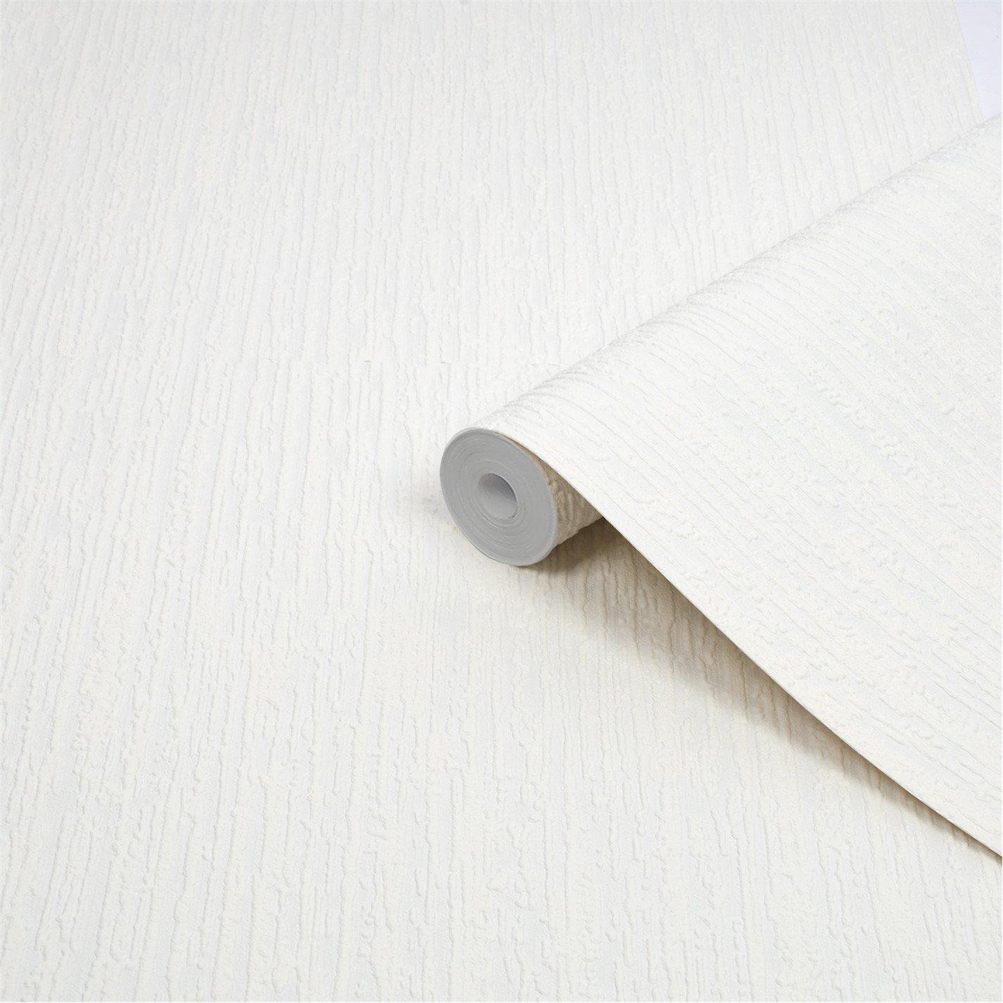 White - Superfresco Paintable - Baroque White Durable Heavy Duty Wallpaper - 4