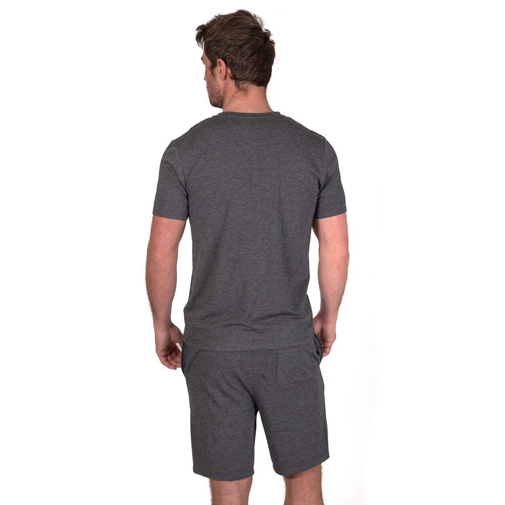 Holzkohle Melange - Light and Shade - & - Mens Pyjama Set V-Neck Tee Short - 3
