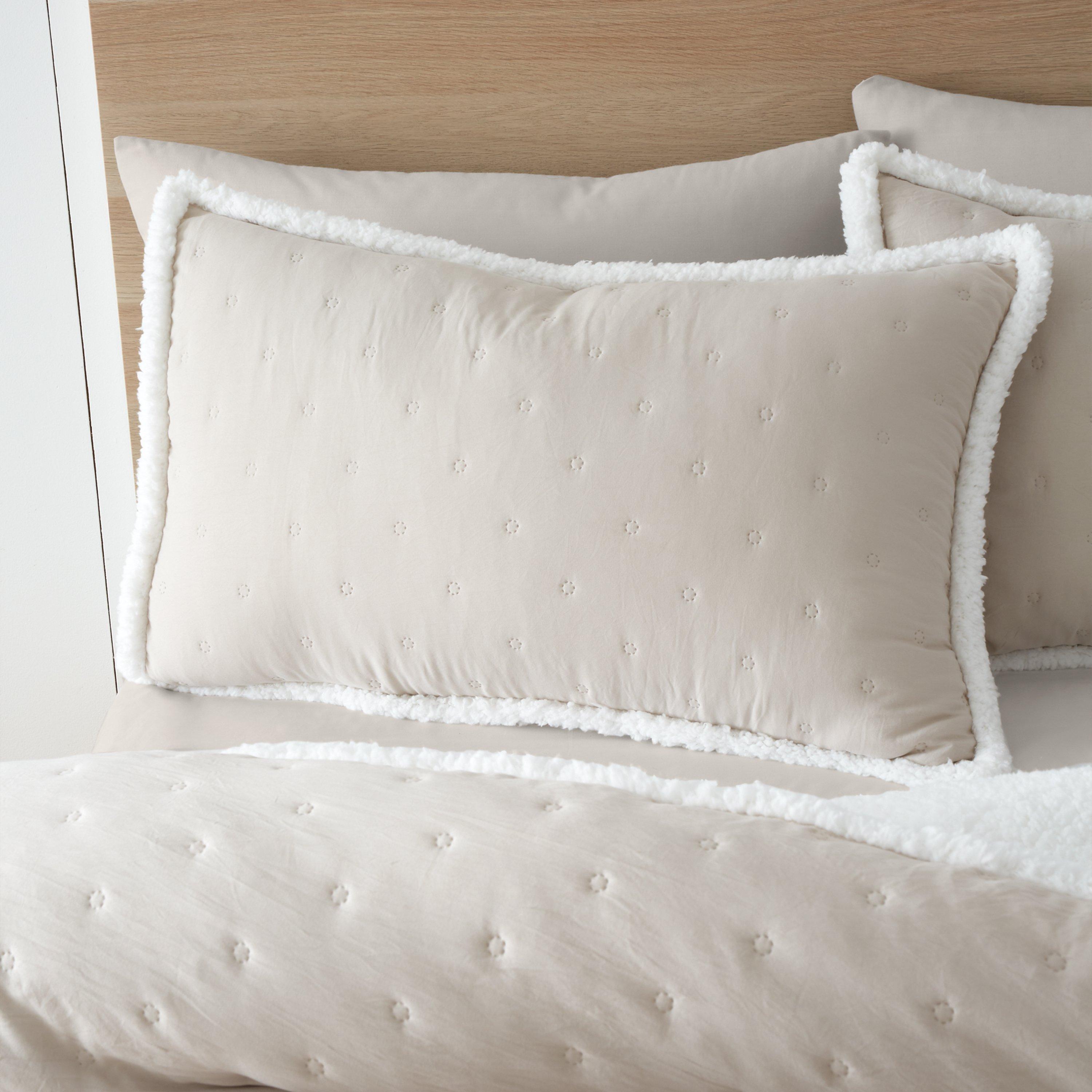 Cream - Catherine Lansfield - Cosy Nori Soft Sherpa Duvet Cover Set - 2