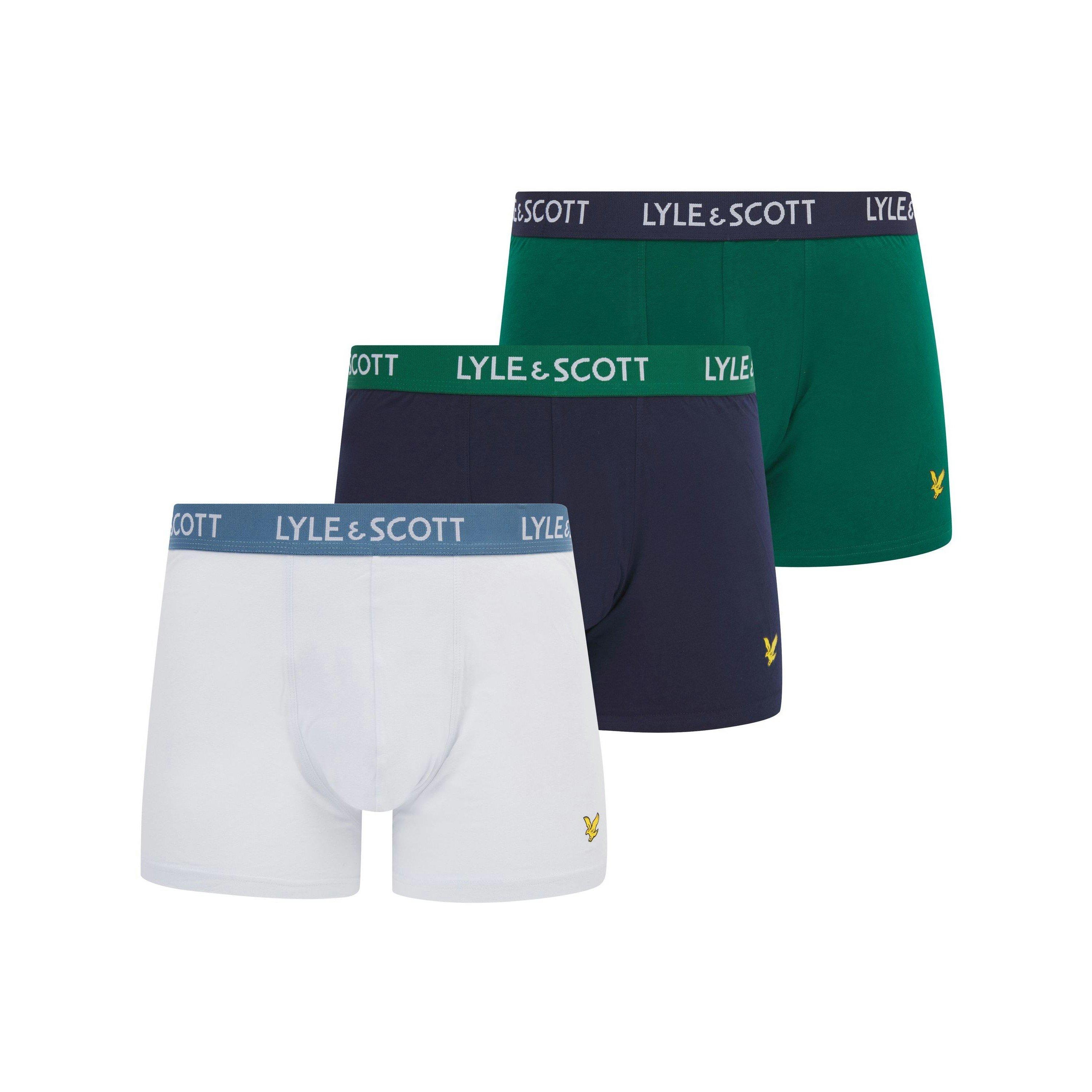 Lyle And Scott Men's Lyle Barclay 3Pk - Blue/Grn/Wht - 2X Large