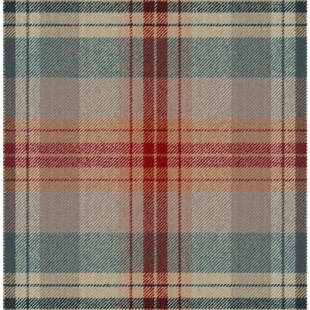 Red - Fresco - Highland Cosy Tartan Red/Green Wallpaper - 3