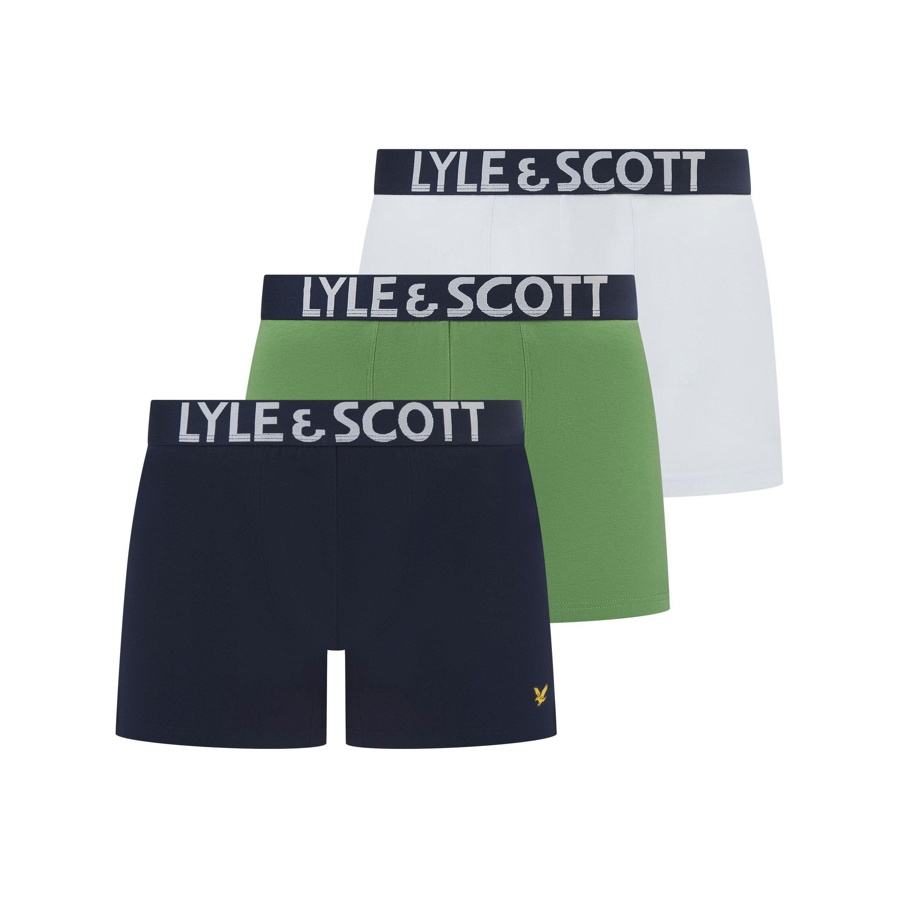 Lyle And Scott Men's Lyle Daniel 3Pk - Grn/Wht/Blue - X Large