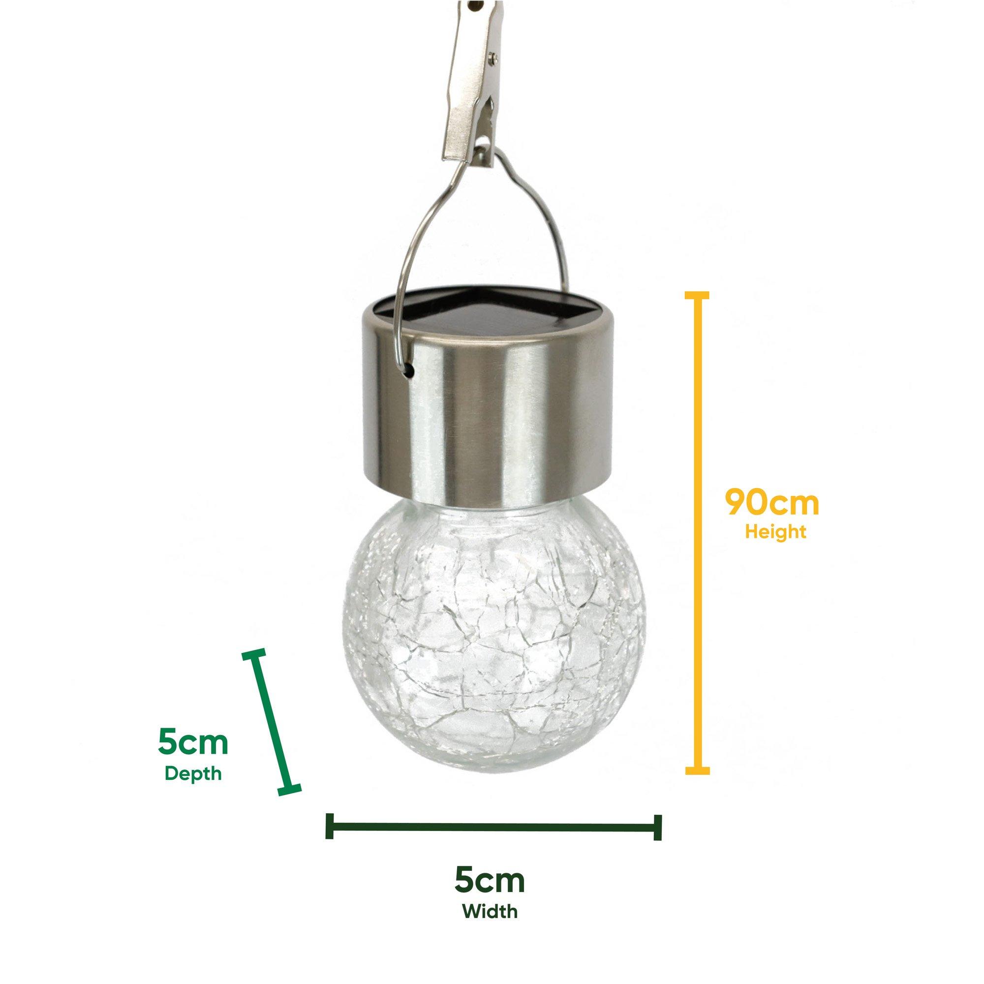 Multi - Streetwize - Pack of 4 Solar Hanging Crackle Balls - 2