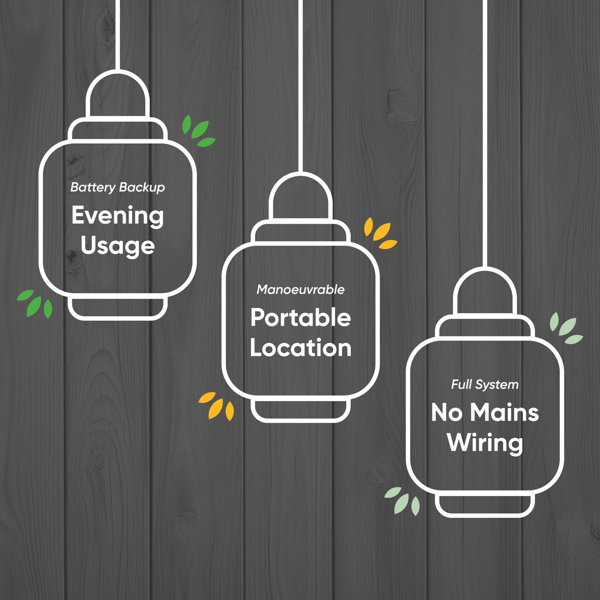 Multi - Streetwize - Pack of 4 Solar Hanging Crackle Balls - 5