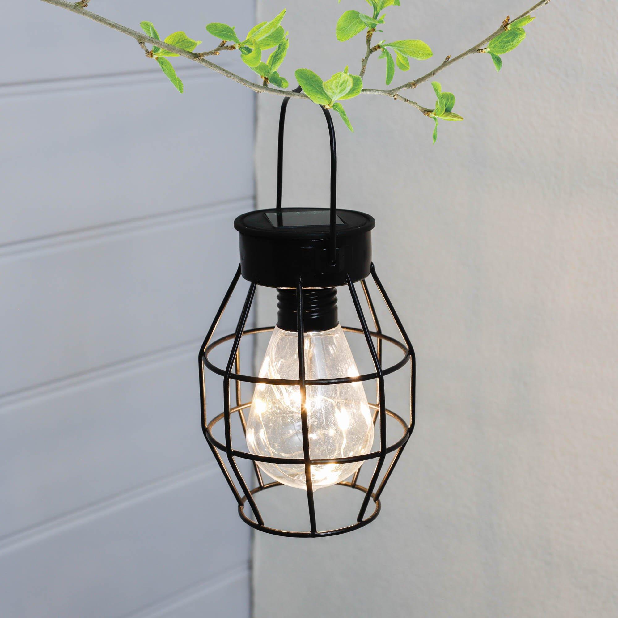 Black - Streetwize - Timeless Caged Lantern String Lights - 8
