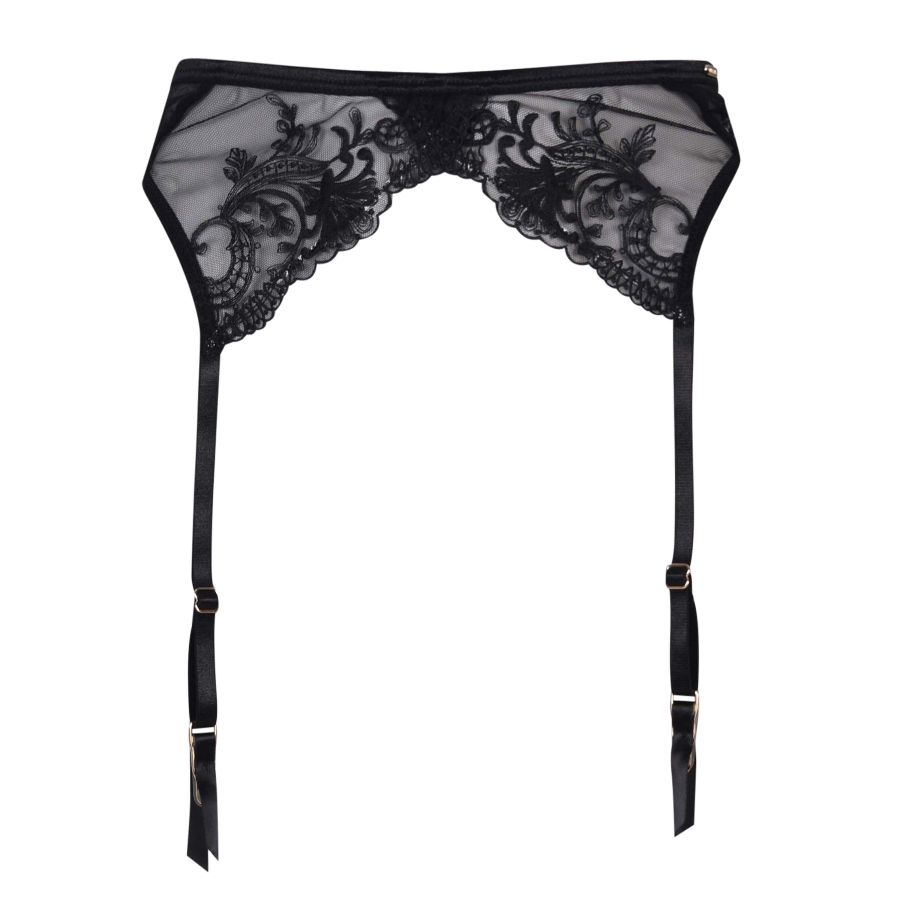 Bluebella Women's Marseille Lace Suspender - Black - 14 (L)
