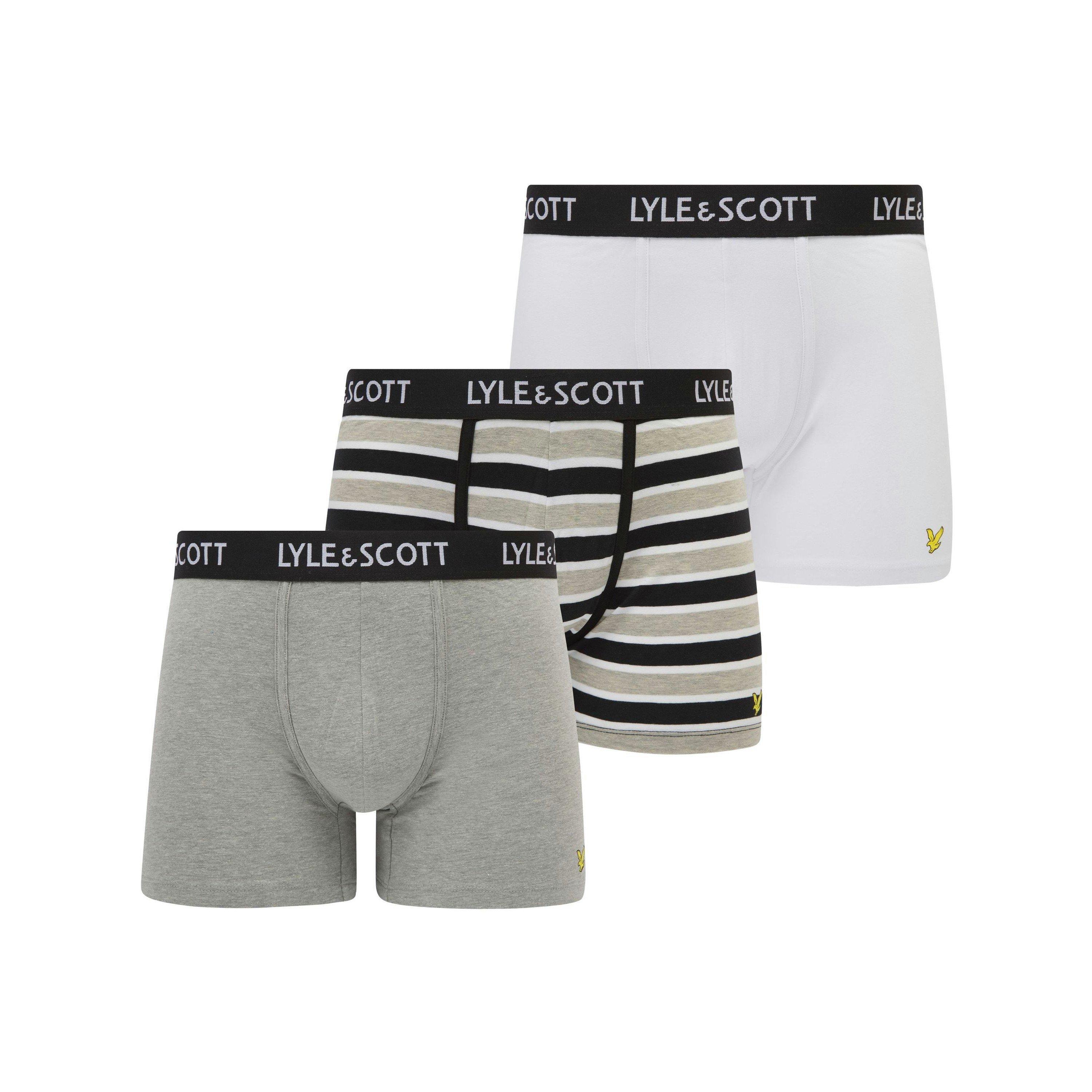 Lyle And Scott Men's Lyle Ethan 3Pk - Grey  - 2X Large