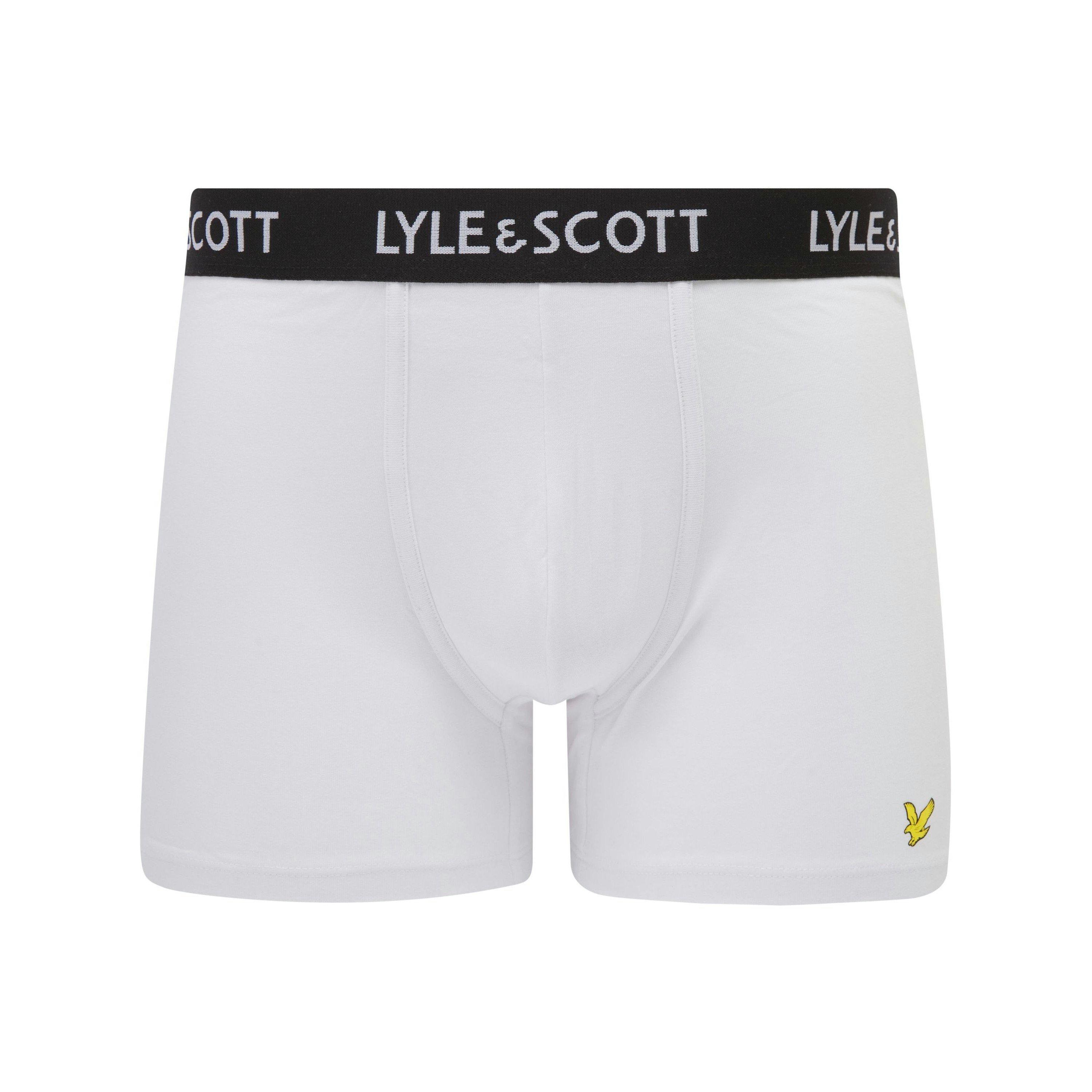 Grey Multi - Lyle and Scott - Men's Ethan Cotton Mid-Rise Boxers 3 Pack - 2
