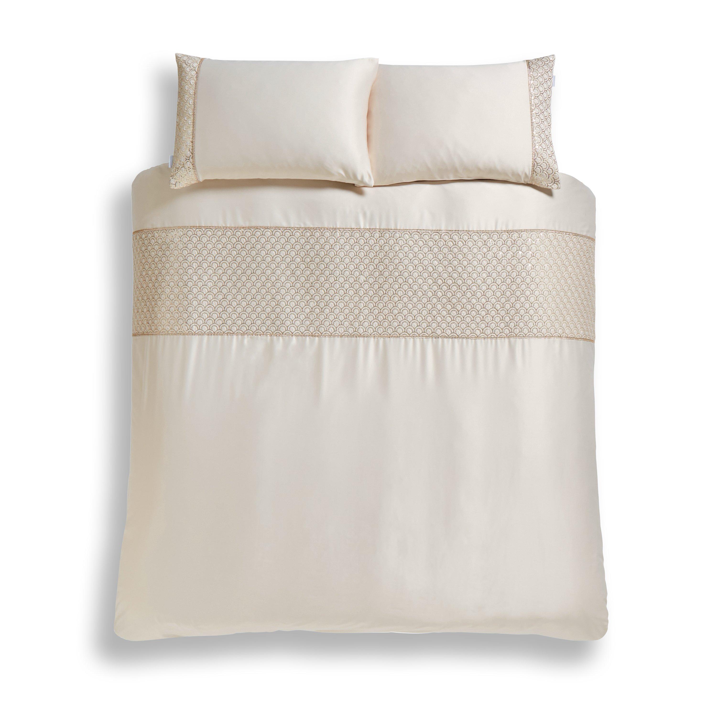 Champagne - Catherine Lansfield - Deco Sequin Duvet Cover Set - 5