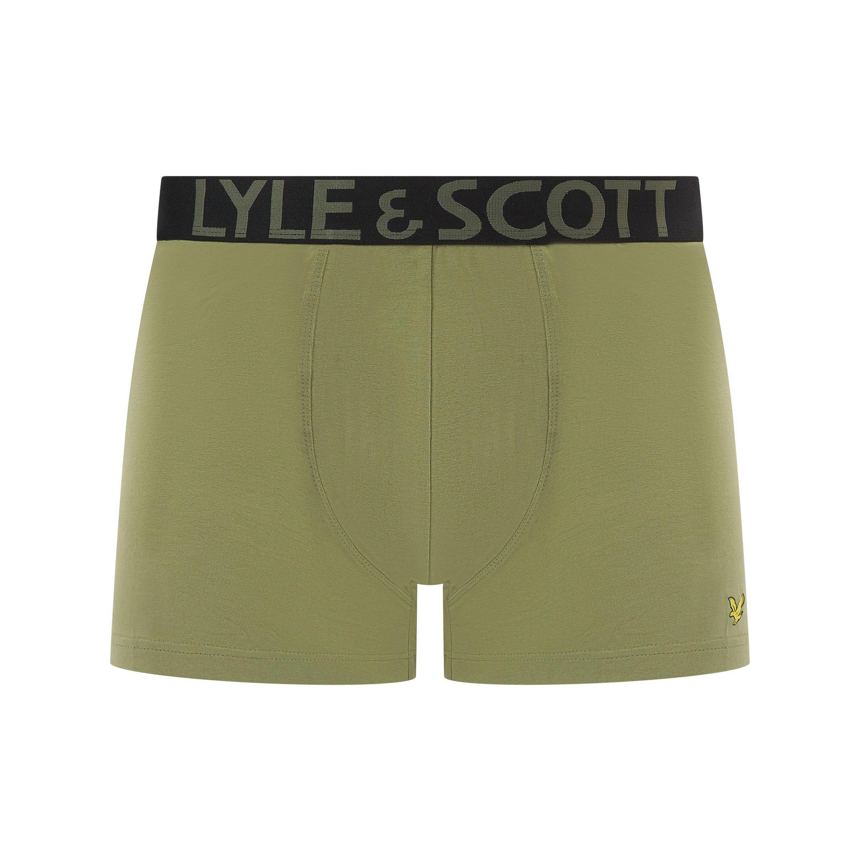 Green/Aop/Black - Lyle and Scott - Lyle Lucian 3Pk Sn99 - 4