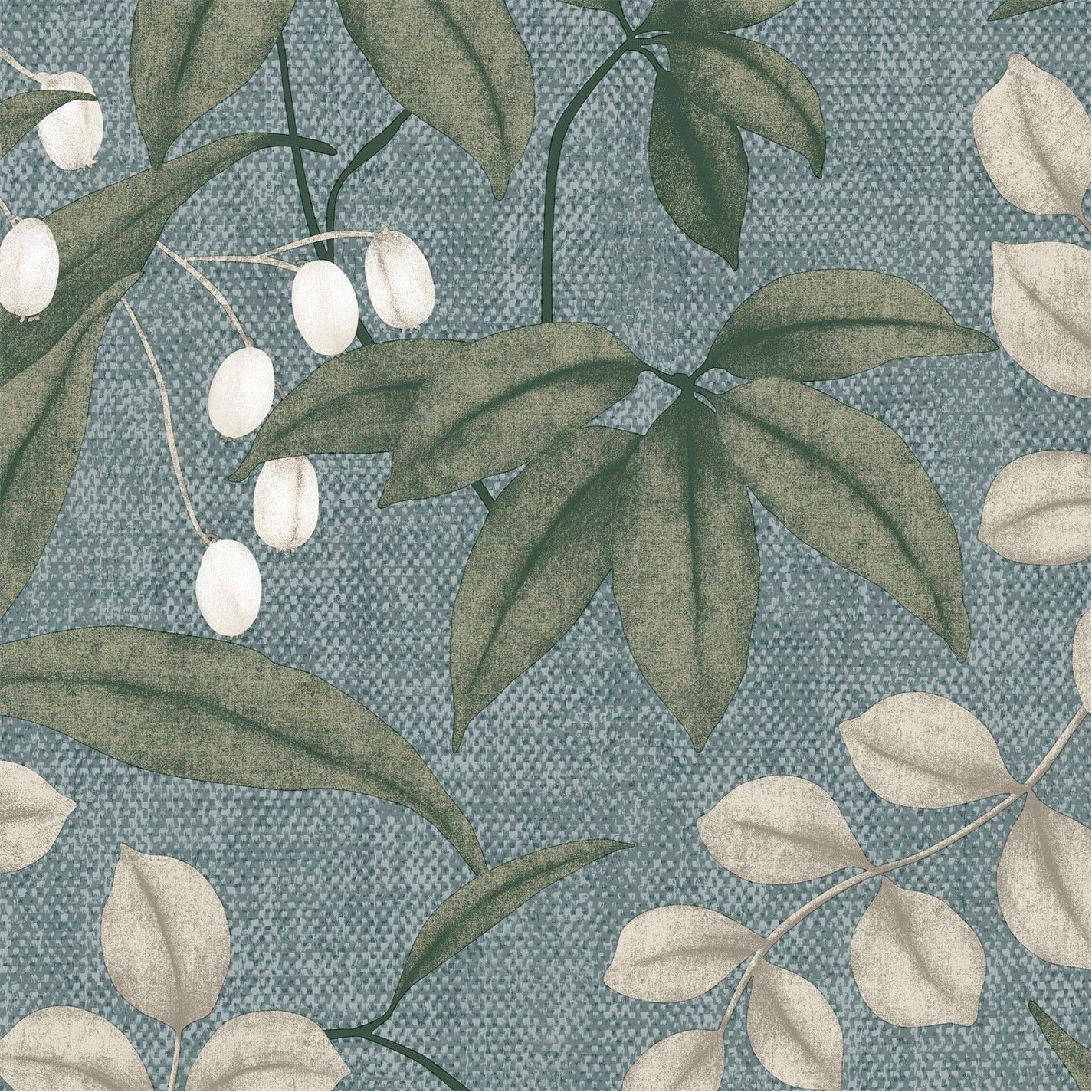 Duck Egg - Superfresco Easy - Persephone Duck Egg Blue Floral Wallpaper - 4