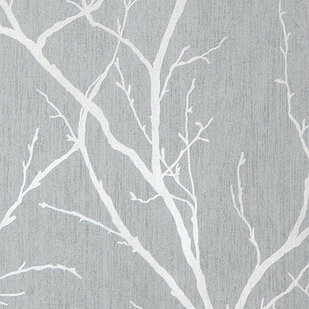 Duck Egg - Fresco - Winter Tree Duck Egg Wallpaper - 5