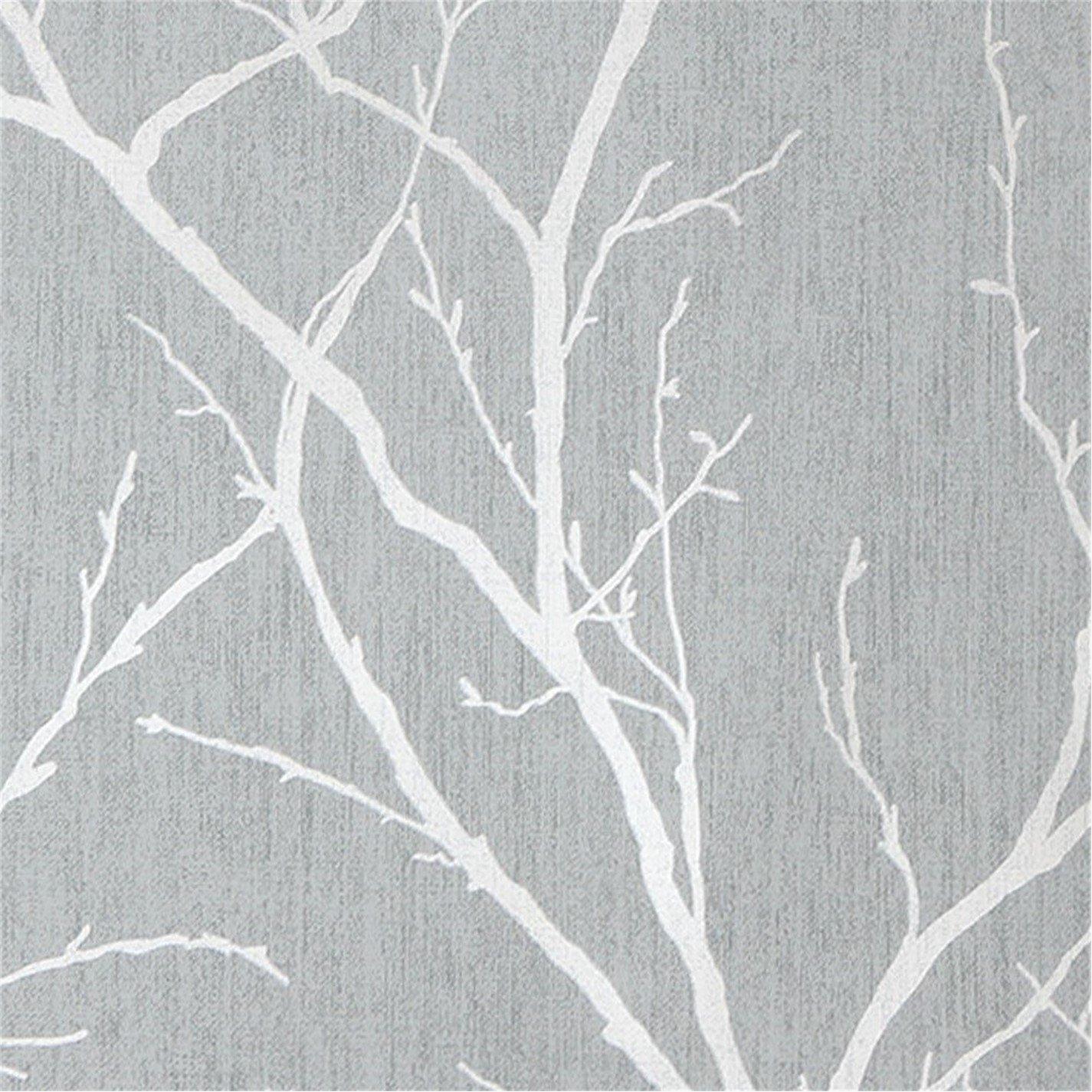 Duck Egg - Fresco - Winter Tree Duck Egg Wallpaper - 5