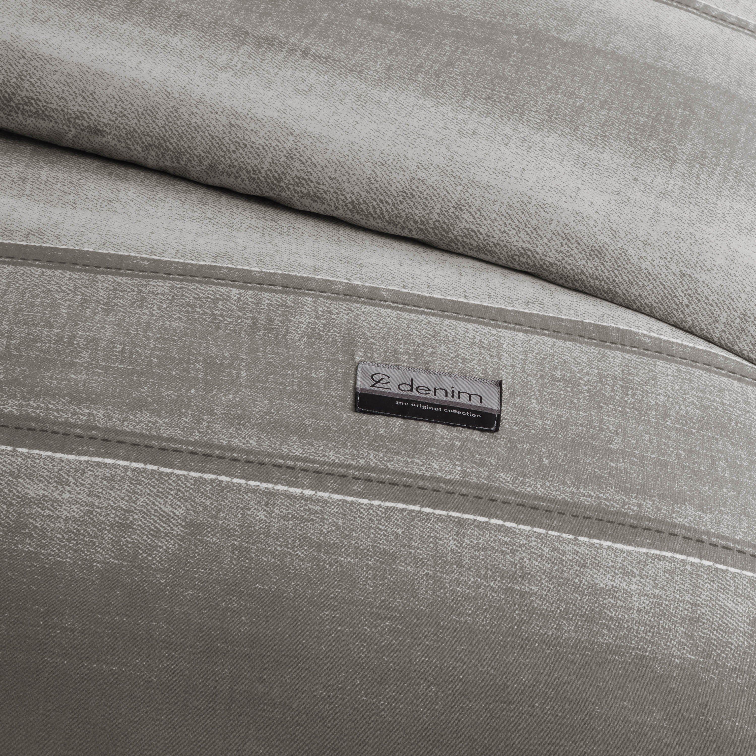 Grey - Catherine Lansfield - Denim Duvet Cover Set - 3