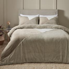 Catherine Lansfield Cosy Larsson Geo Fleece Duvet Cover Set