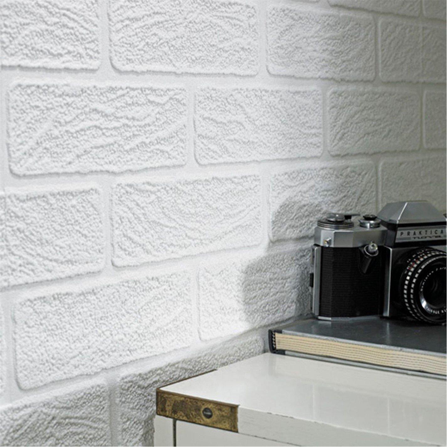 White - Superfresco Easy - Brick Effect White Durable Heavy Duty Wallpaper - 2