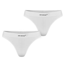 Off White Helvetica Logo 2 Pack Thong