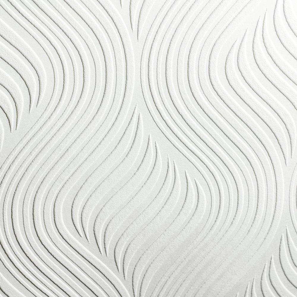 White - Superfresco Paintable - Geometric Paintable White Wallpaper - 3