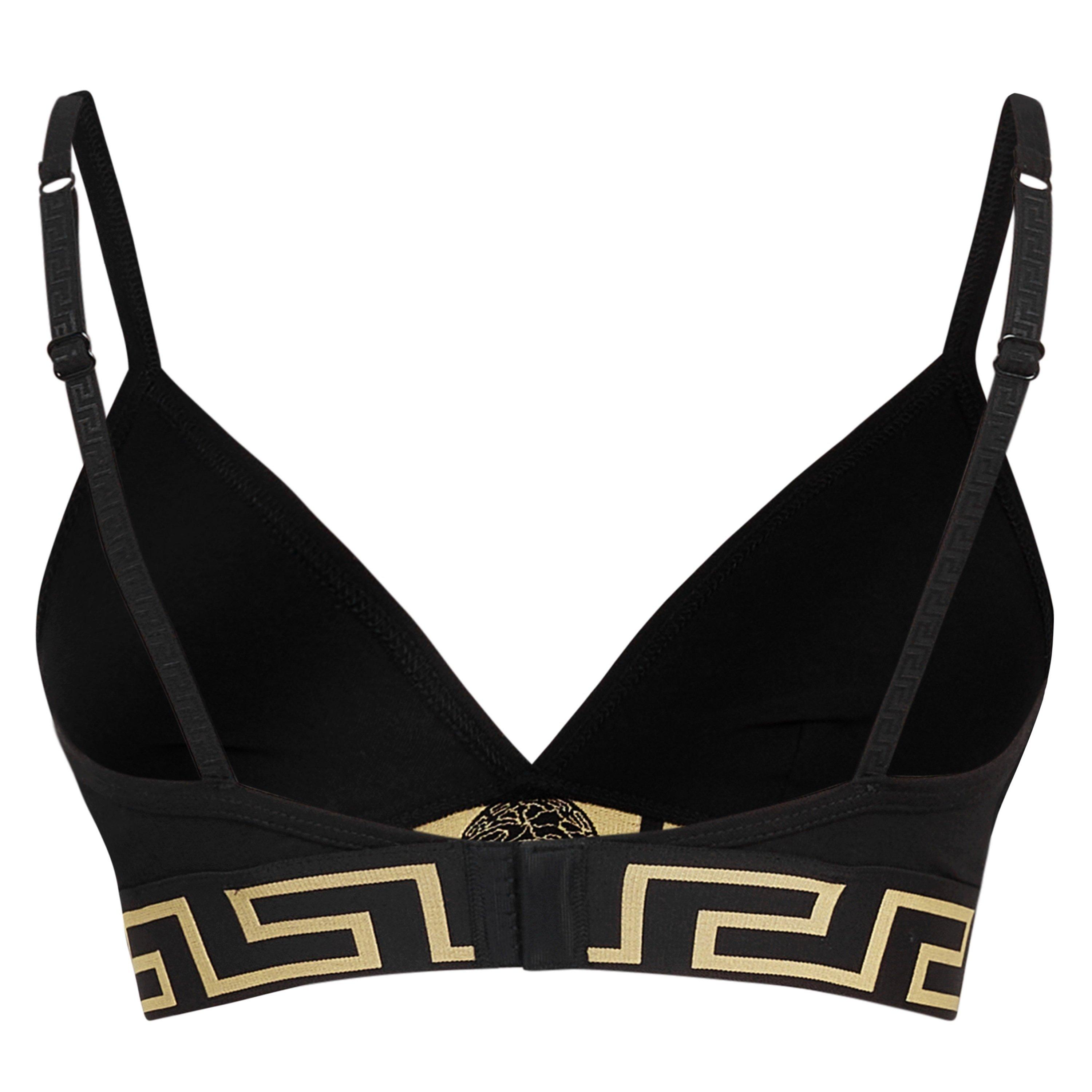 Black A1008 - Versace Icon - Greca Border Bralette - 5